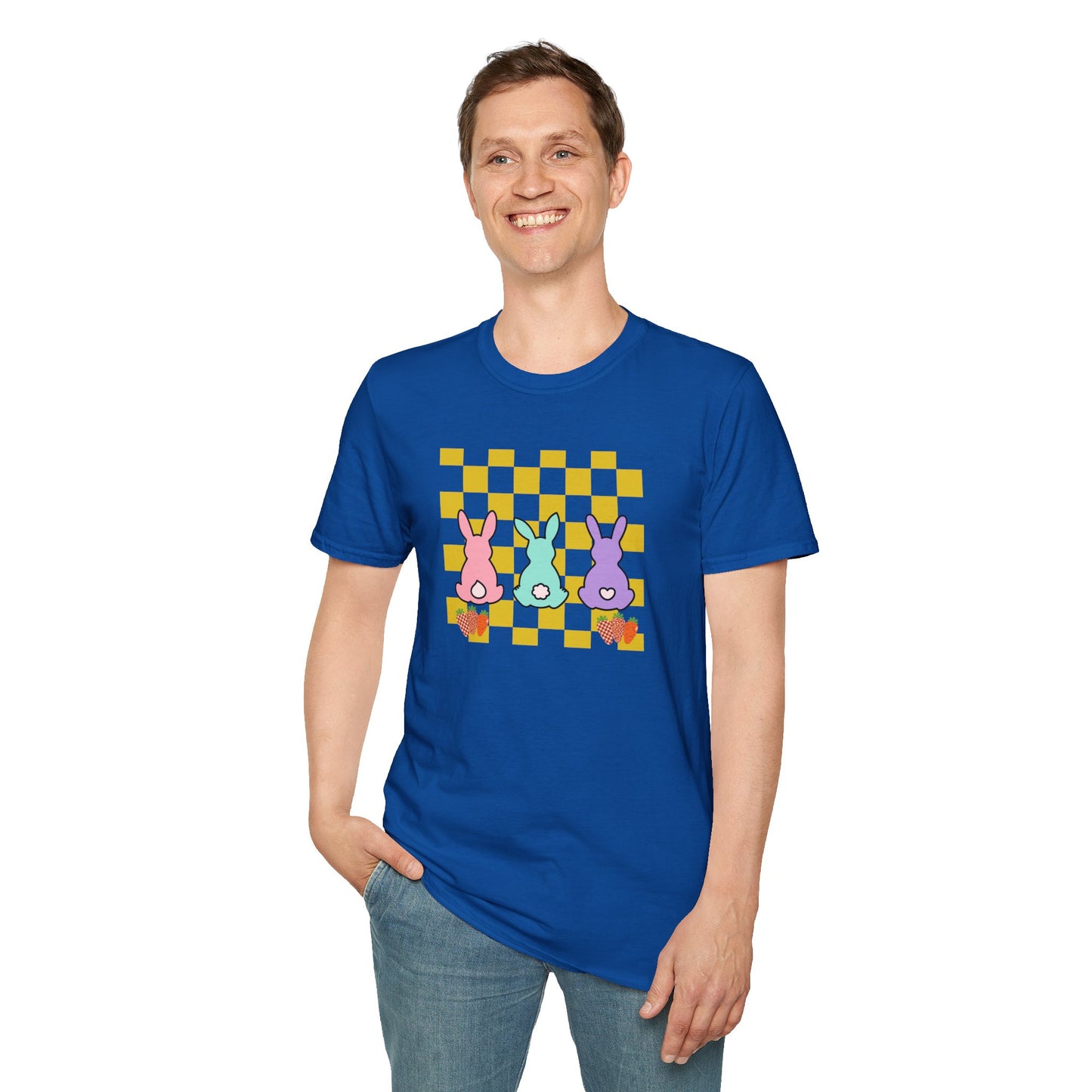 Spring Bunny Vibes Unisex Softstyle T-Shirt - Cute Easter Graphic Tee