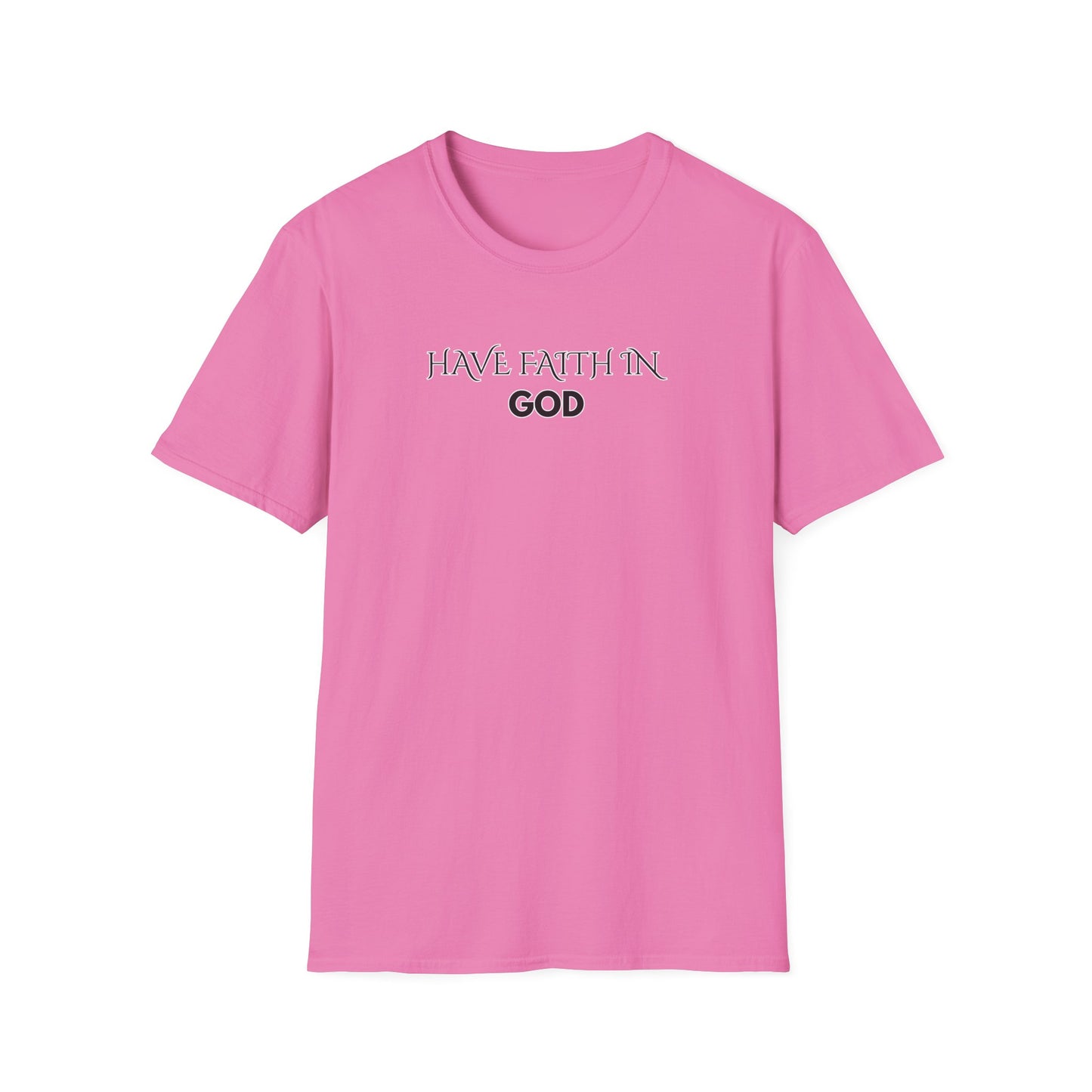 Unisex Softstyle T-Shirt with "Have Faith in God" Print, Inspirational Tee, Faith-Based Apparel, Everyday Casual, Birthday Gift, [...]