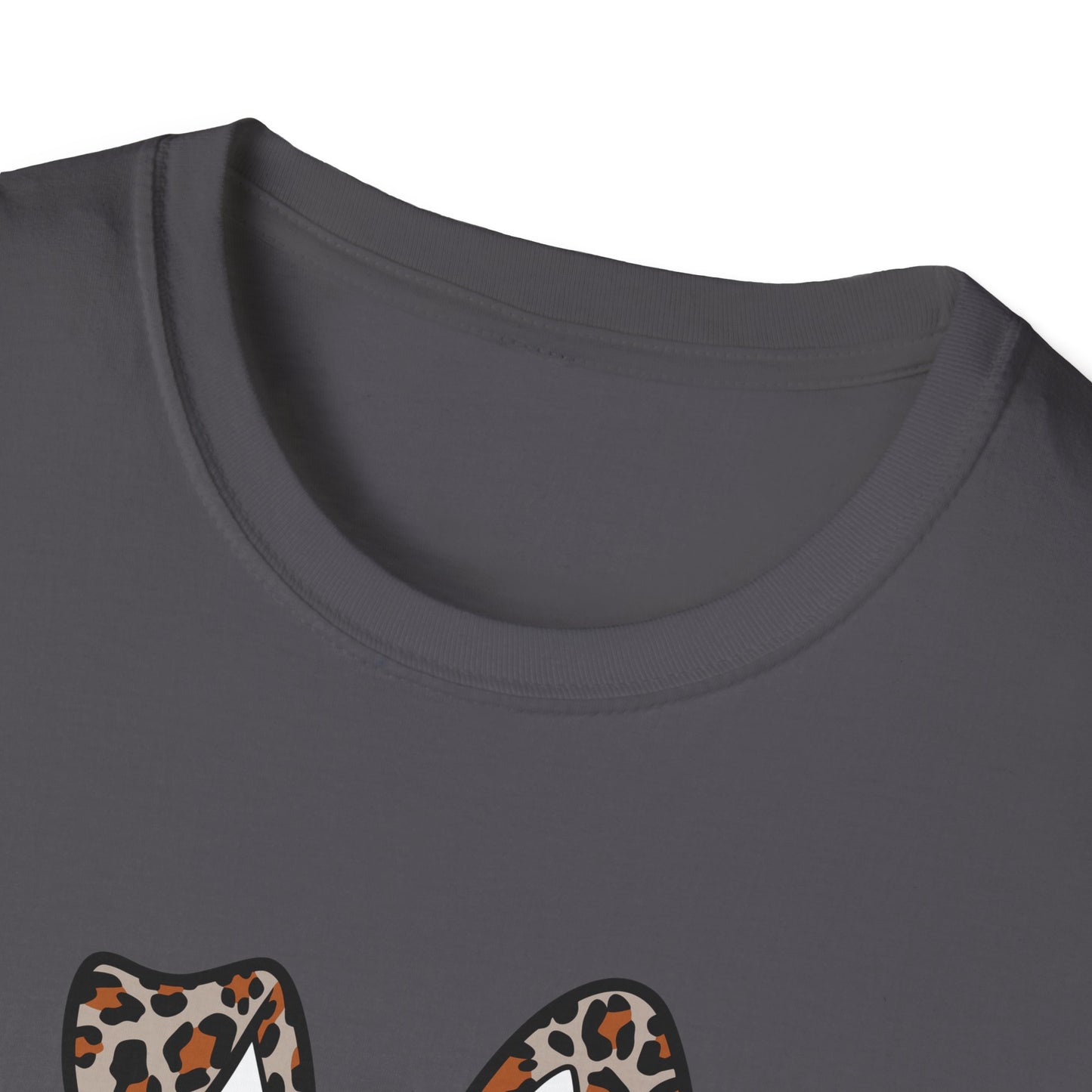 Leopard Print Bunny Ears T-Shirt - Unisex Softstyle Tee
