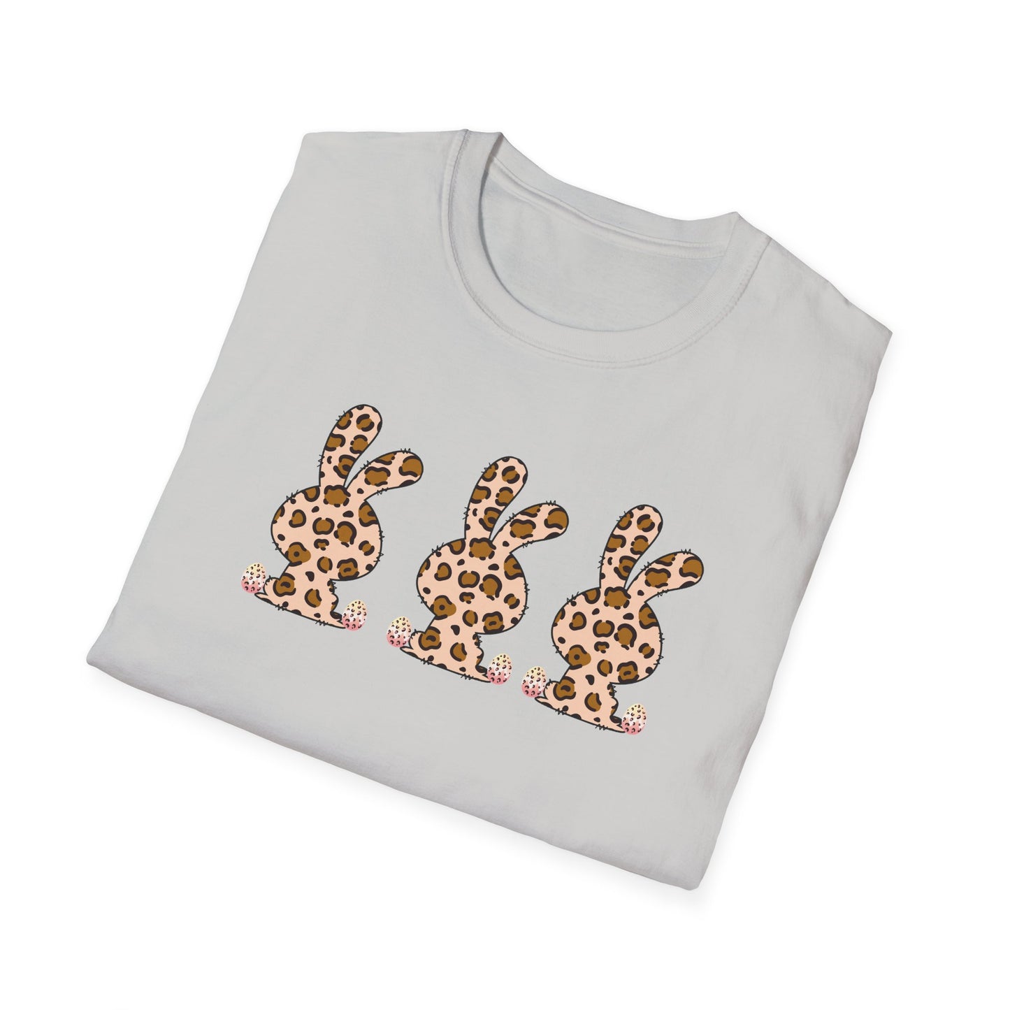 Leopard Print Bunny Unisex Softstyle T-Shirt - Casual Fun Fashion