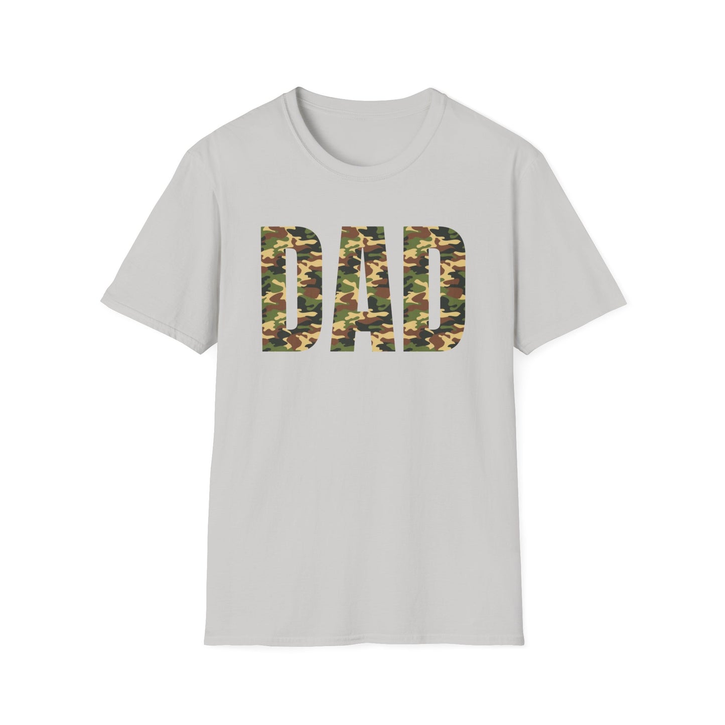 Camo Dad T-Shirt | Unisex Softstyle Tee for Father's Day & Casual Wear