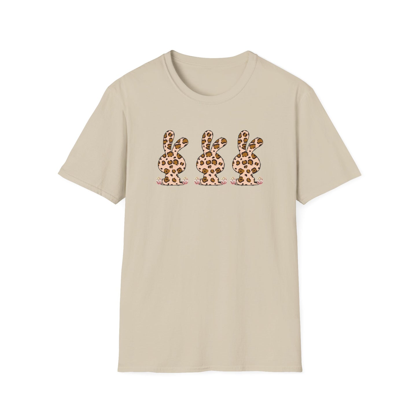 Leopard Print Bunny Unisex Softstyle T-Shirt - Casual Fun Fashion