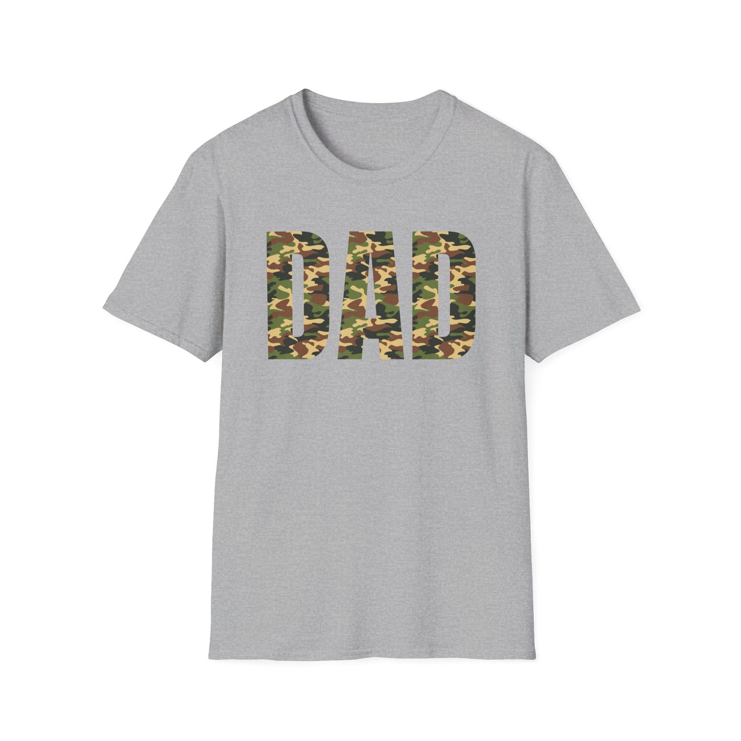 Camo Dad T-Shirt | Unisex Softstyle Tee for Father's Day & Casual Wear