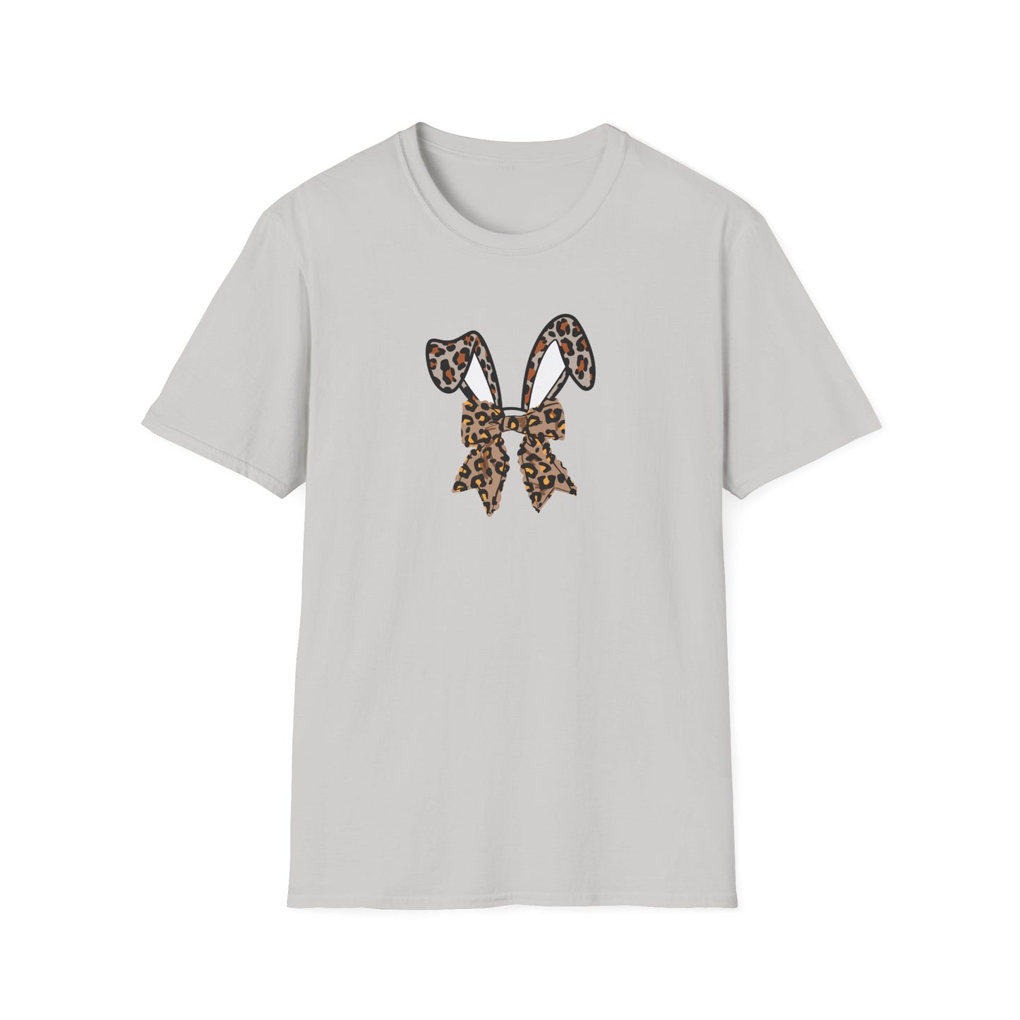 Leopard Print Bunny Ears T-Shirt - Unisex Softstyle Tee