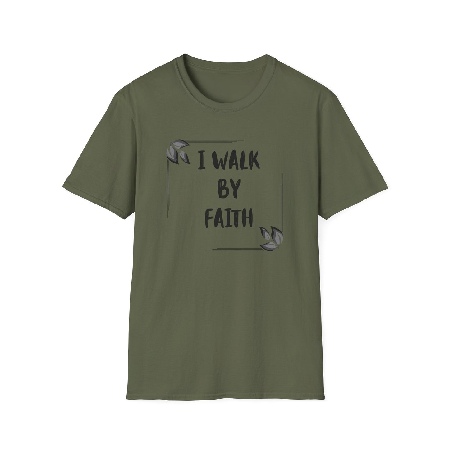 Inspirational Faith T-Shirt – "I Walk By Faith" Unisex Softstyle Tee