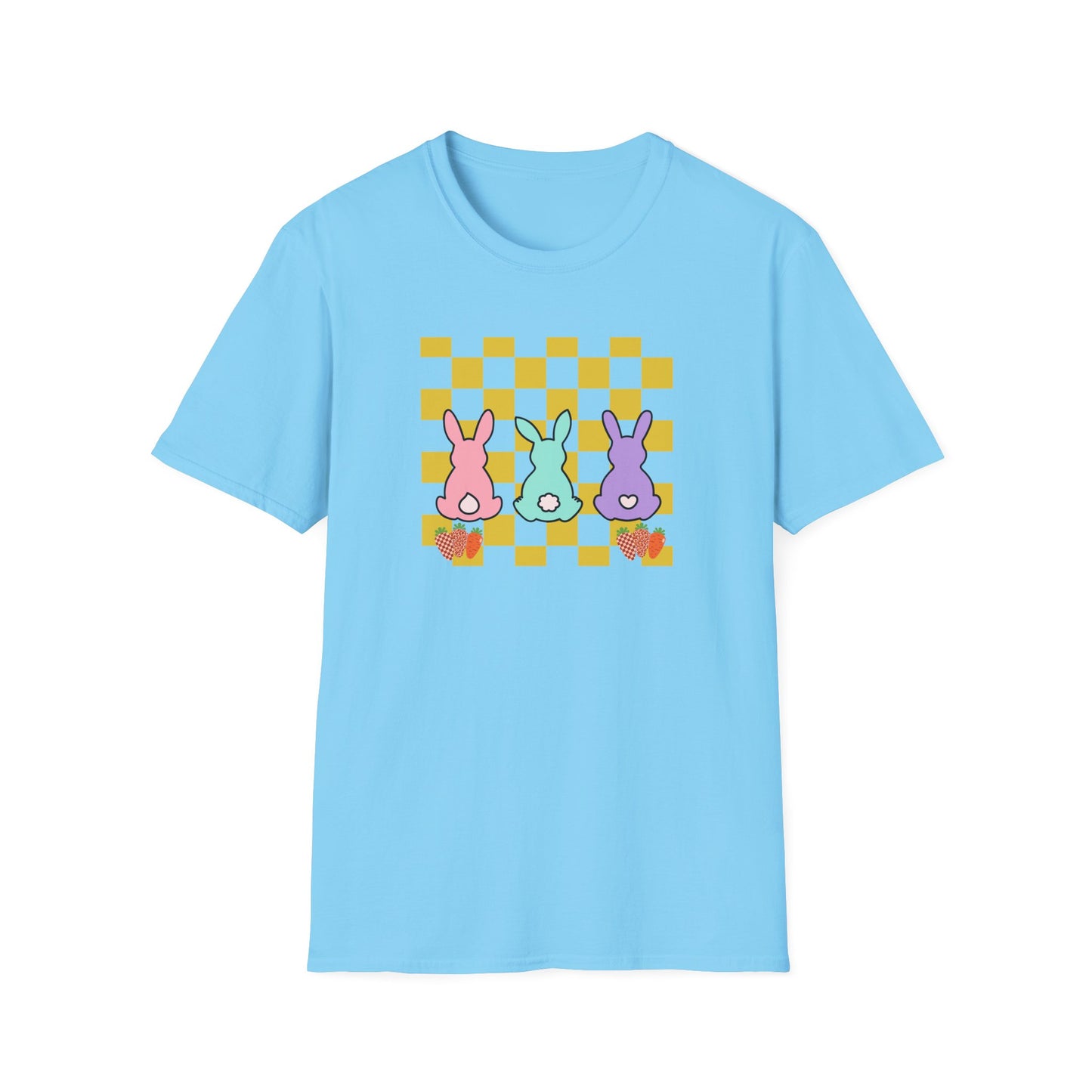 Spring Bunny Vibes Unisex Softstyle T-Shirt - Cute Easter Graphic Tee