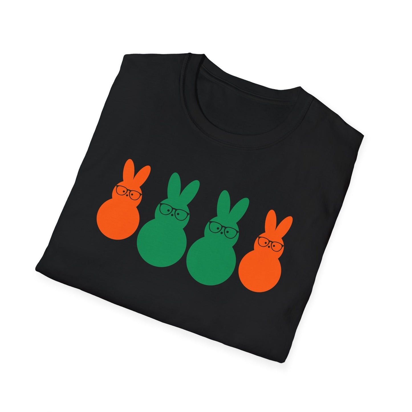 Playful Easter Bunny Unisex Softstyle T-Shirt