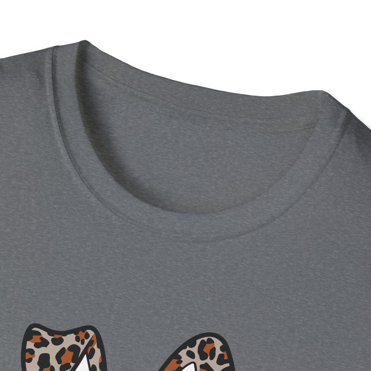 Leopard Print Bunny Ears T-Shirt - Unisex Softstyle Tee