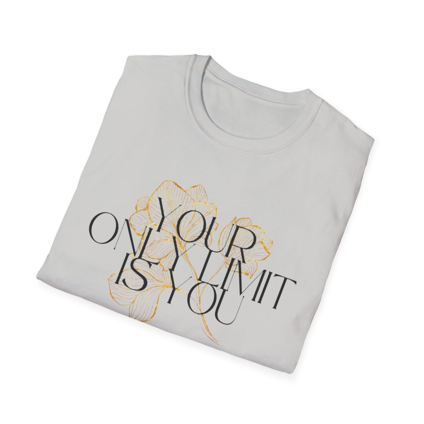 Inspirational Floral T-Shirt - 'Your Only Limit is You'