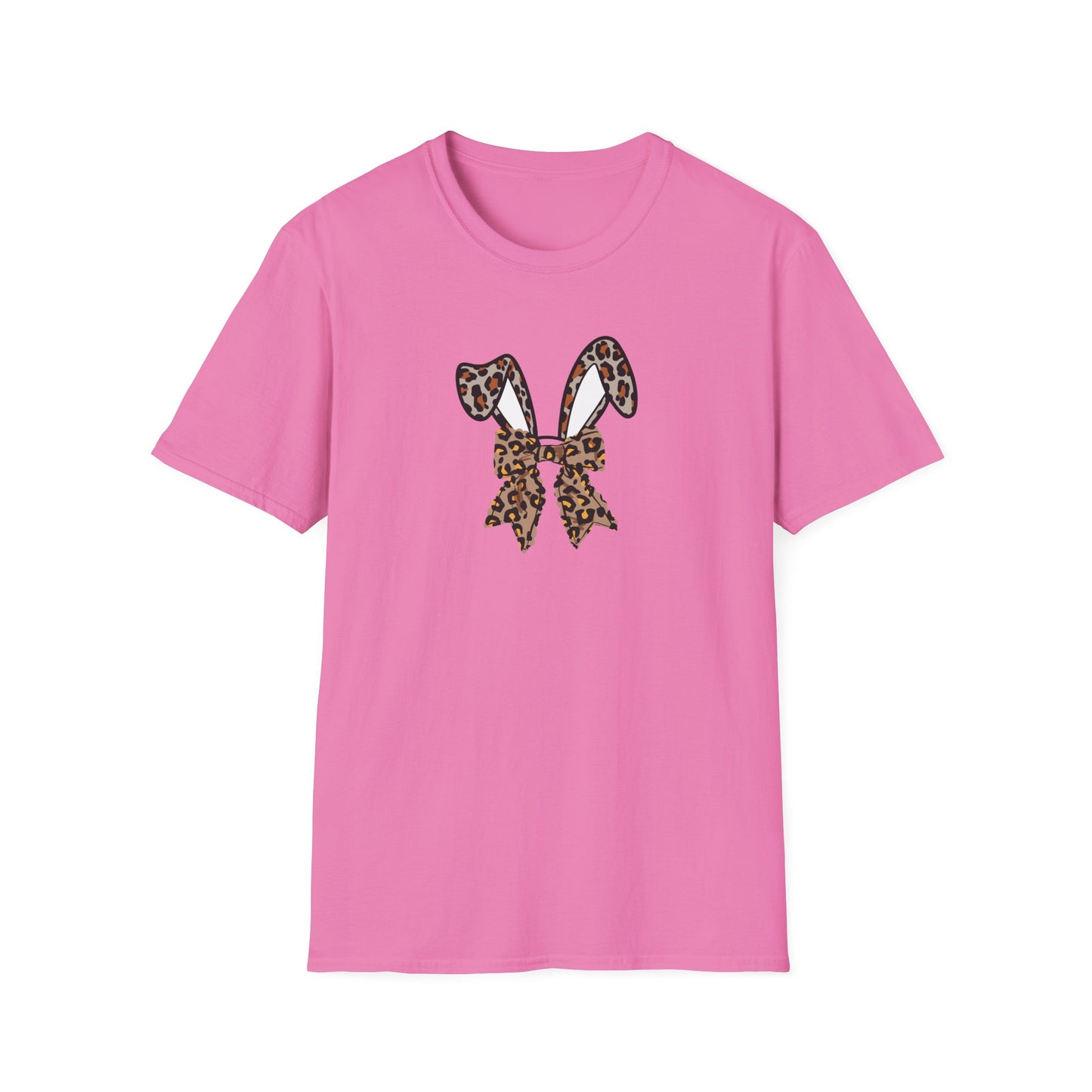 Leopard Print Bunny Ears T-Shirt - Unisex Softstyle Tee
