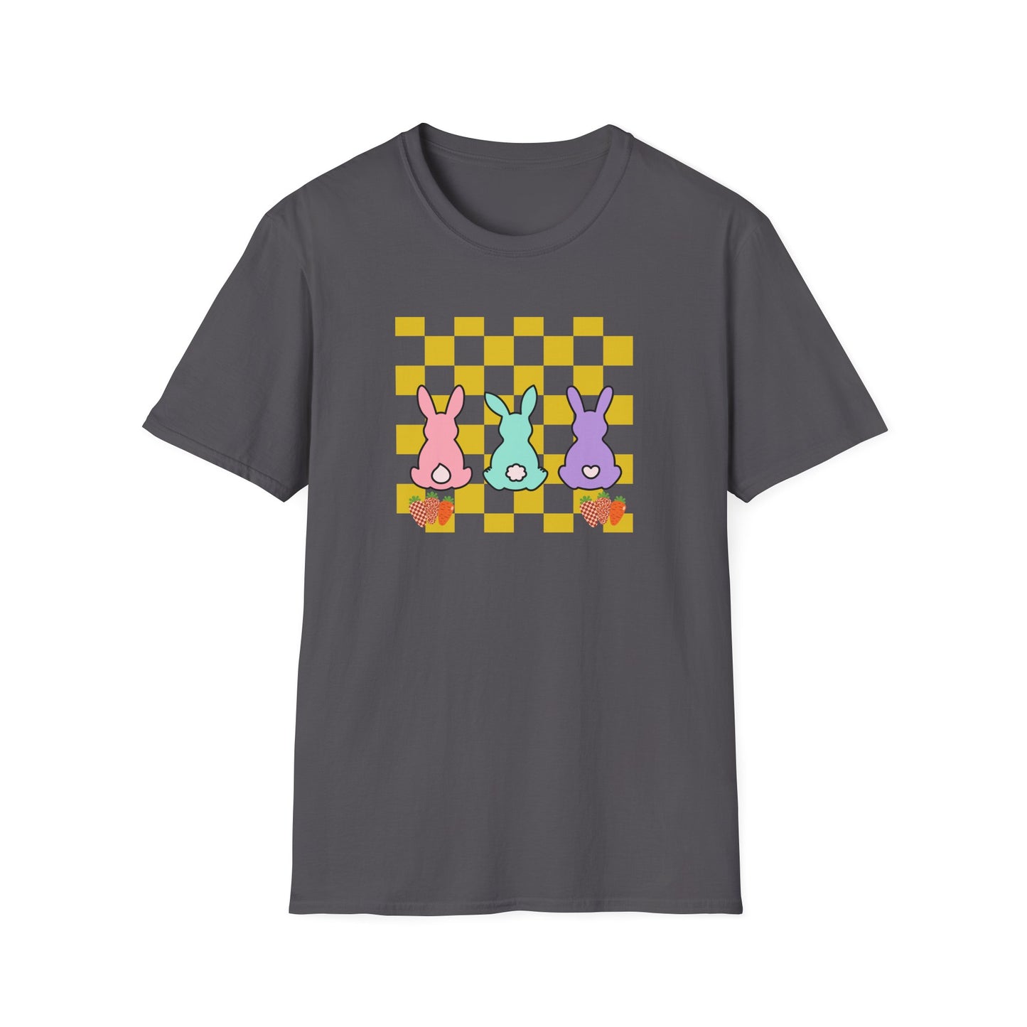 Spring Bunny Vibes Unisex Softstyle T-Shirt - Cute Easter Graphic Tee