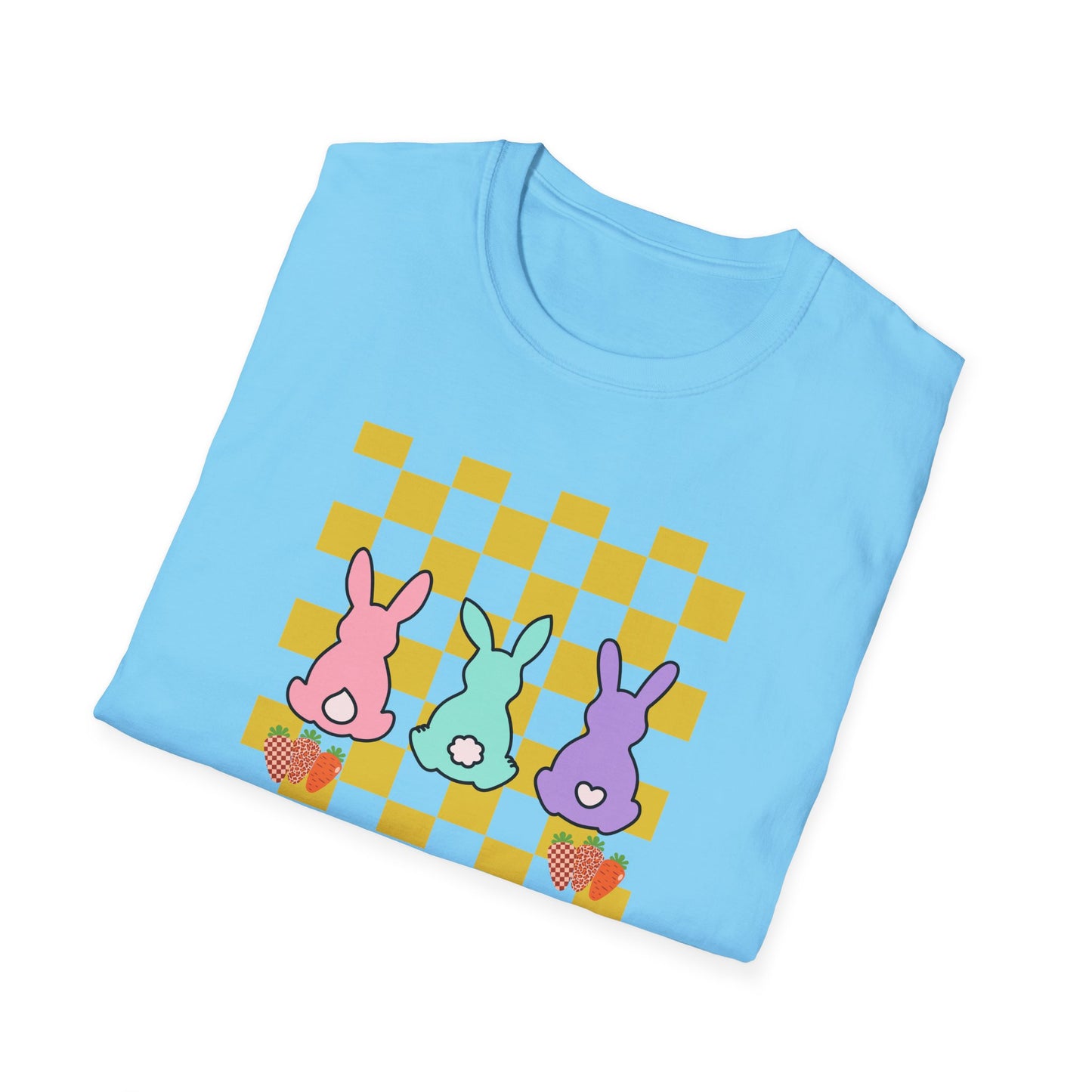 Spring Bunny Vibes Unisex Softstyle T-Shirt - Cute Easter Graphic Tee