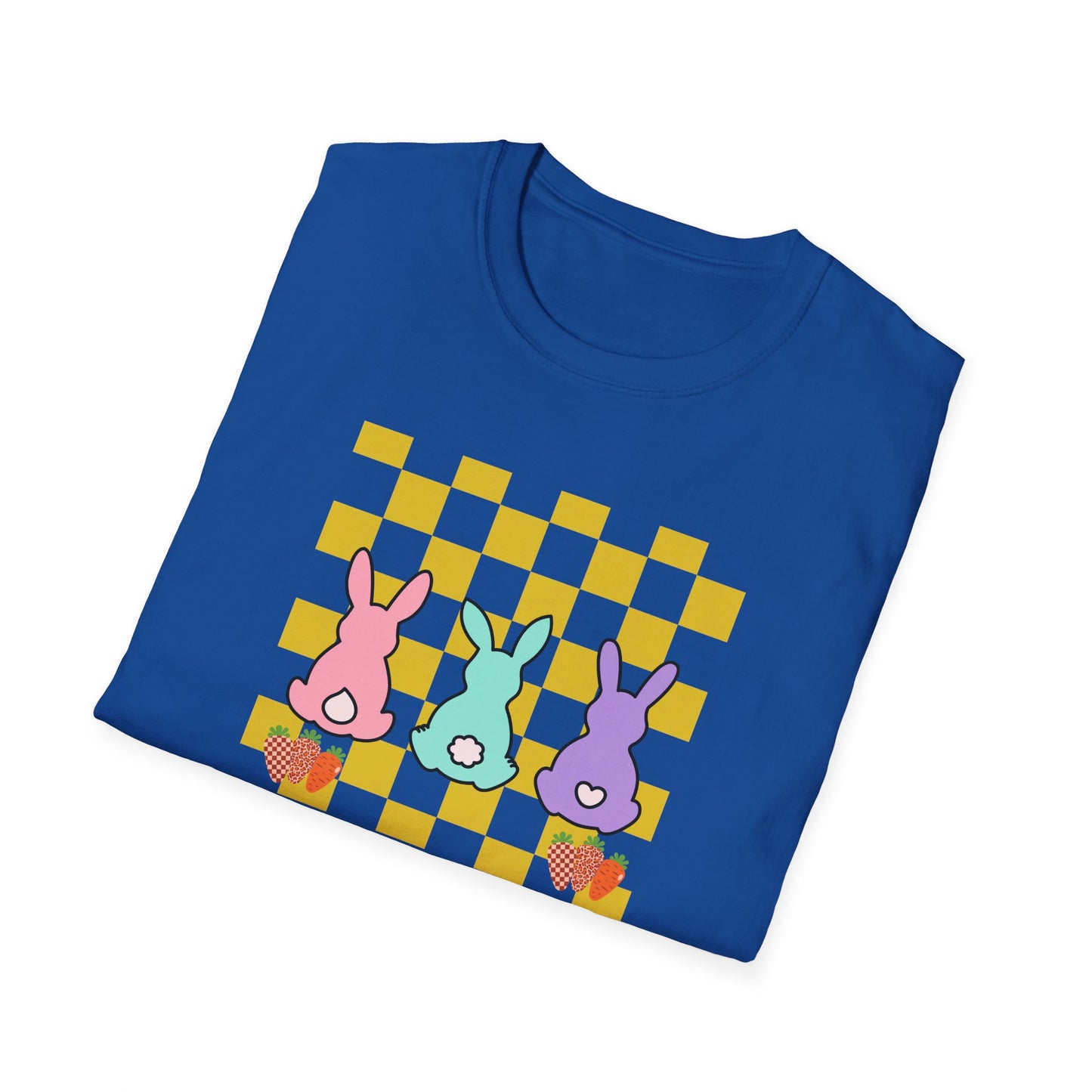 Spring Bunny Vibes Unisex Softstyle T-Shirt - Cute Easter Graphic Tee