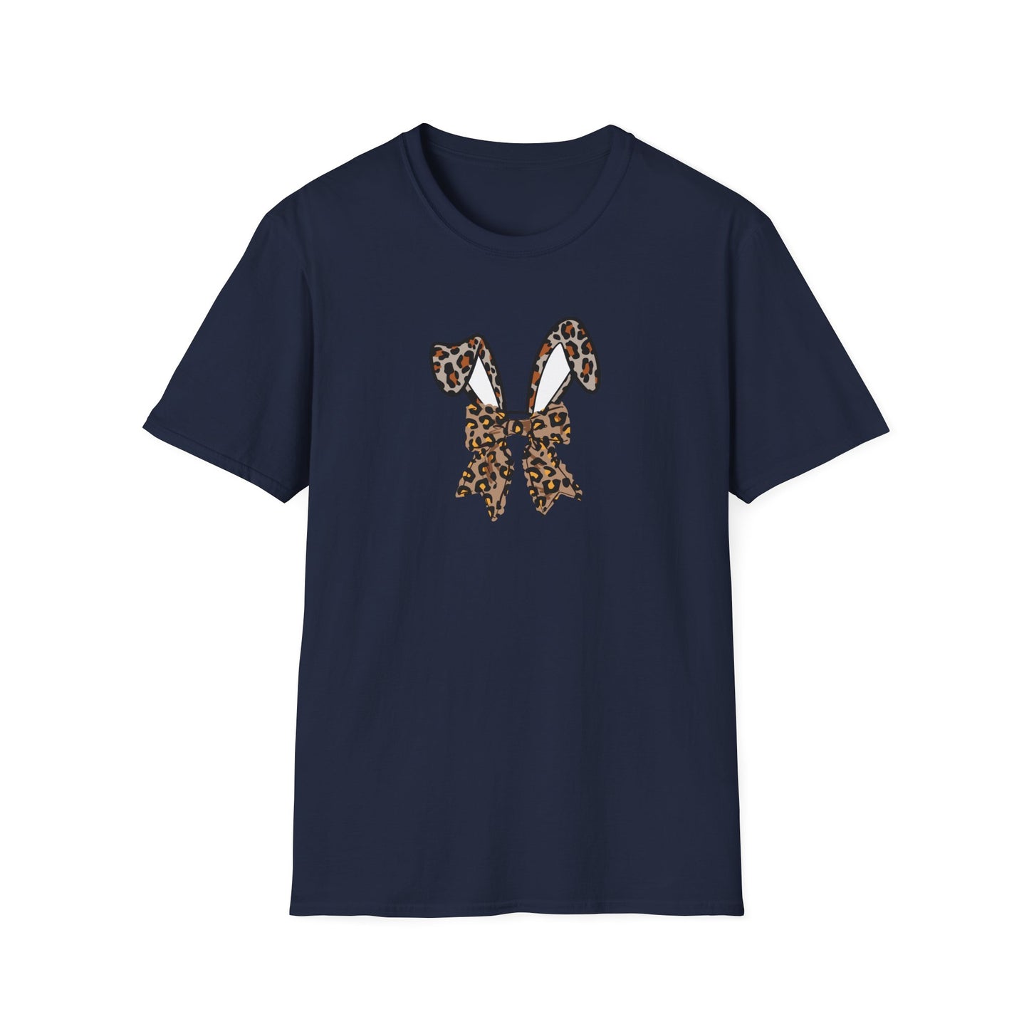 Leopard Print Bunny Ears T-Shirt - Unisex Softstyle Tee