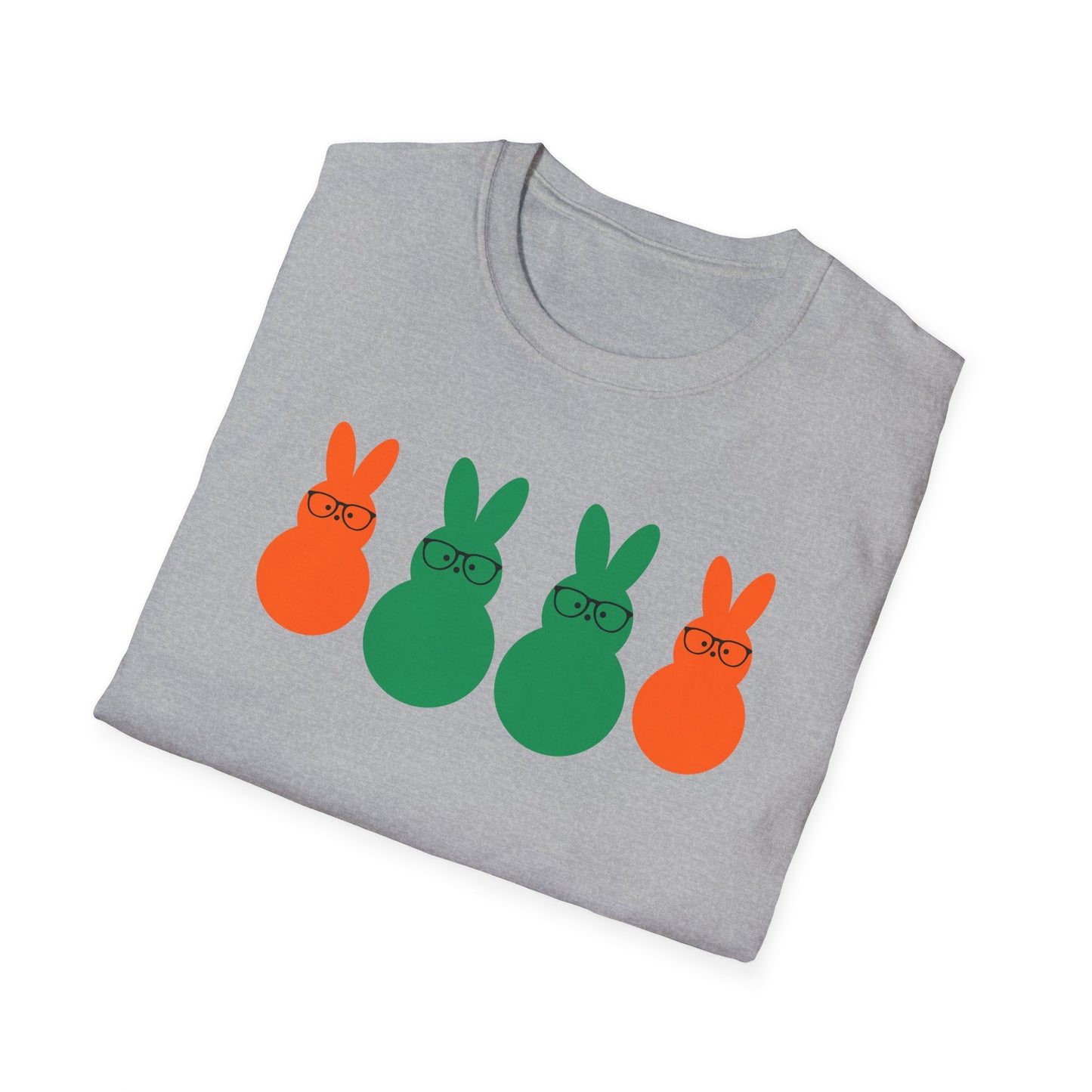 Playful Easter Bunny Unisex Softstyle T-Shirt