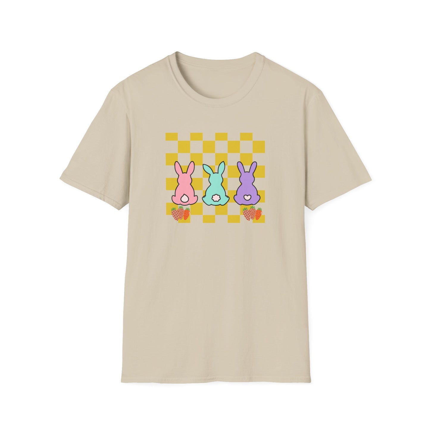 Spring Bunny Vibes Unisex Softstyle T-Shirt - Cute Easter Graphic Tee