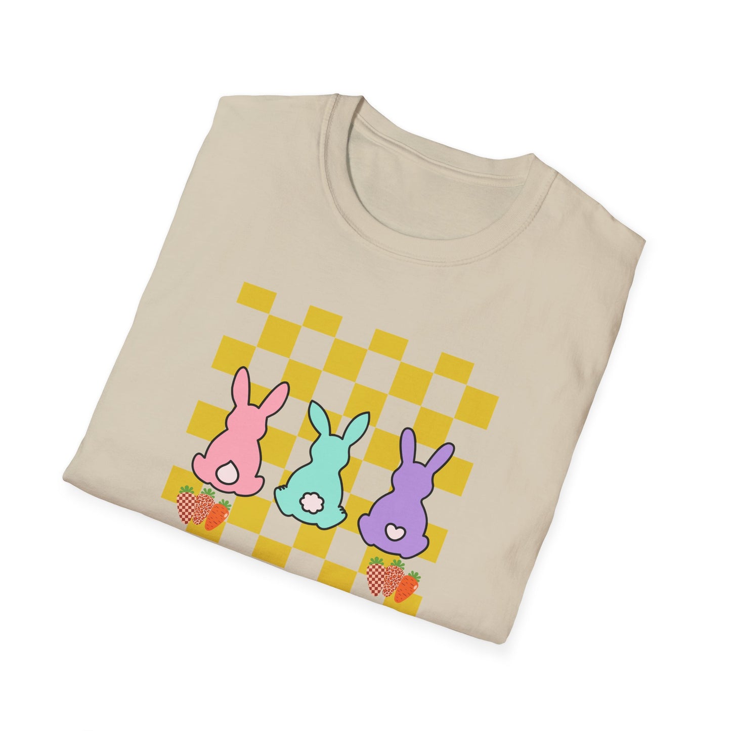 Spring Bunny Vibes Unisex Softstyle T-Shirt - Cute Easter Graphic Tee