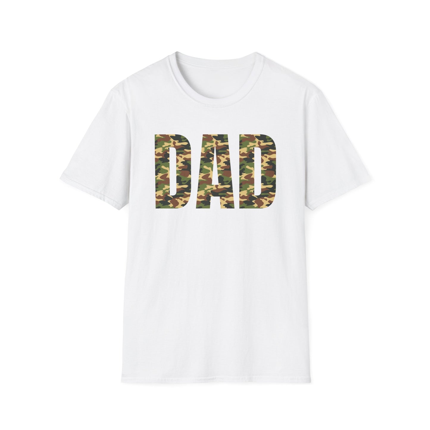 Camo Dad T-Shirt | Unisex Softstyle Tee for Father's Day & Casual Wear