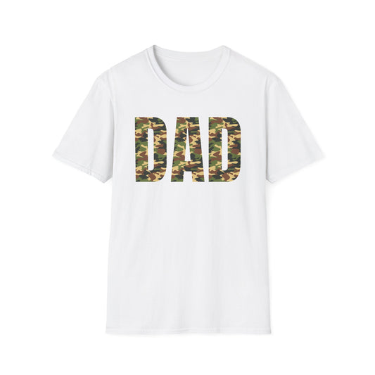 Camo Dad T-Shirt | Unisex Softstyle Tee for Father's Day & Casual Wear