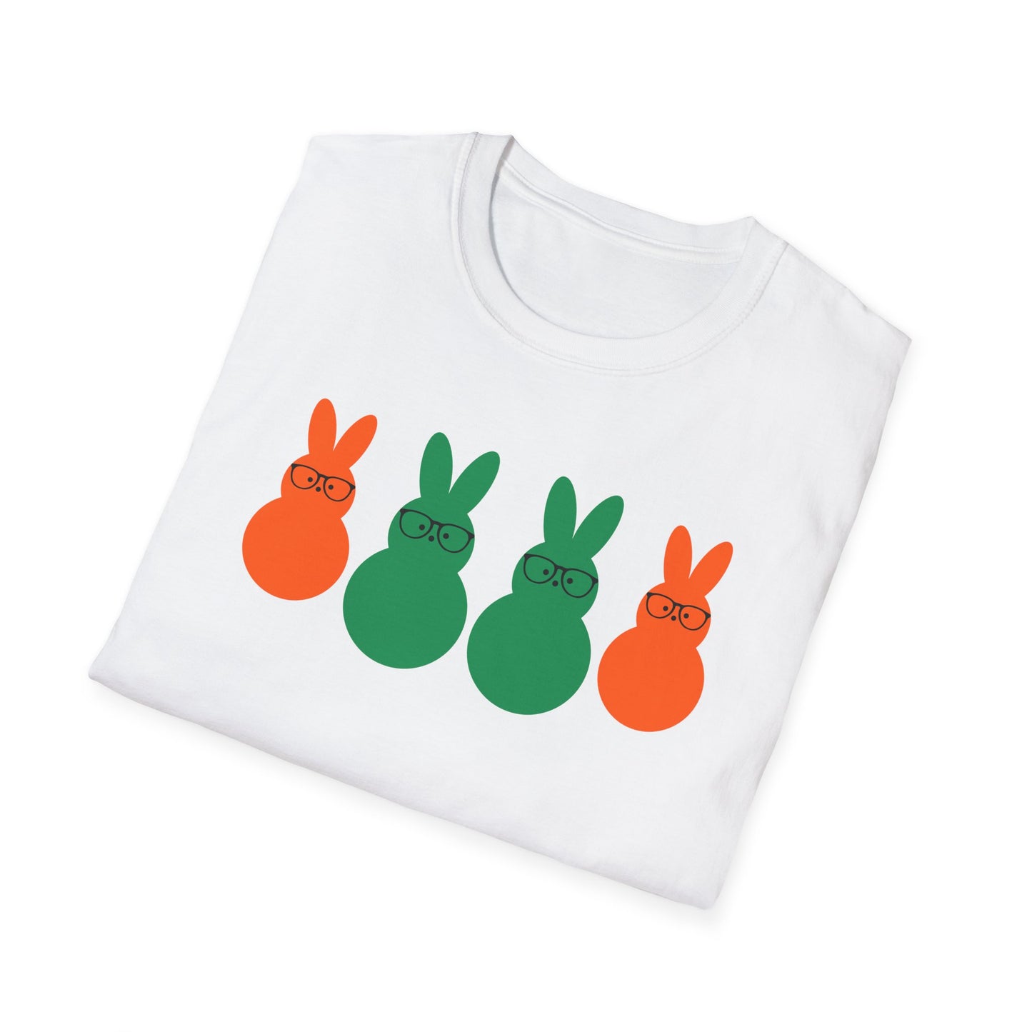 Playful Easter Bunny Unisex Softstyle T-Shirt