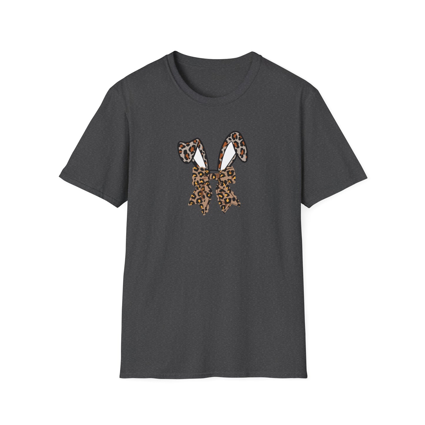 Leopard Print Bunny Ears T-Shirt - Unisex Softstyle Tee