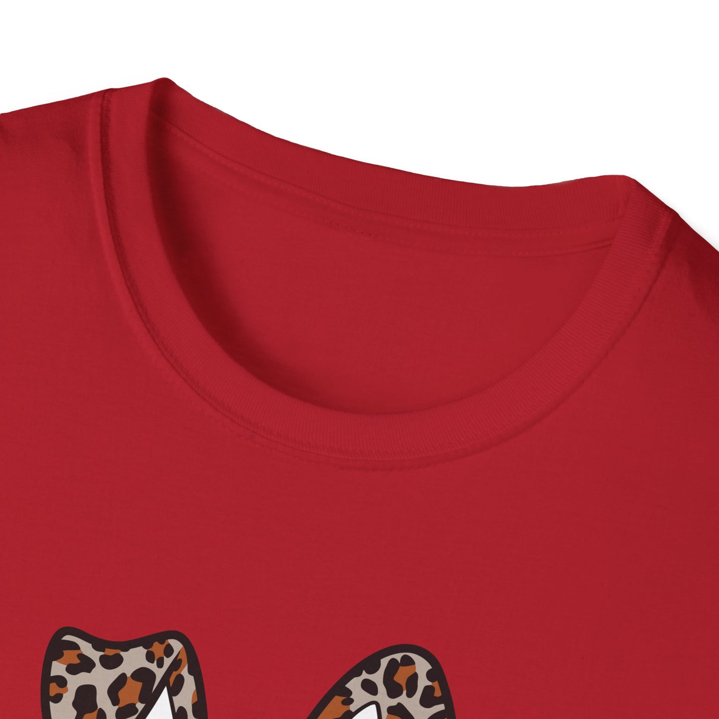 Leopard Print Bunny Ears T-Shirt - Unisex Softstyle Tee