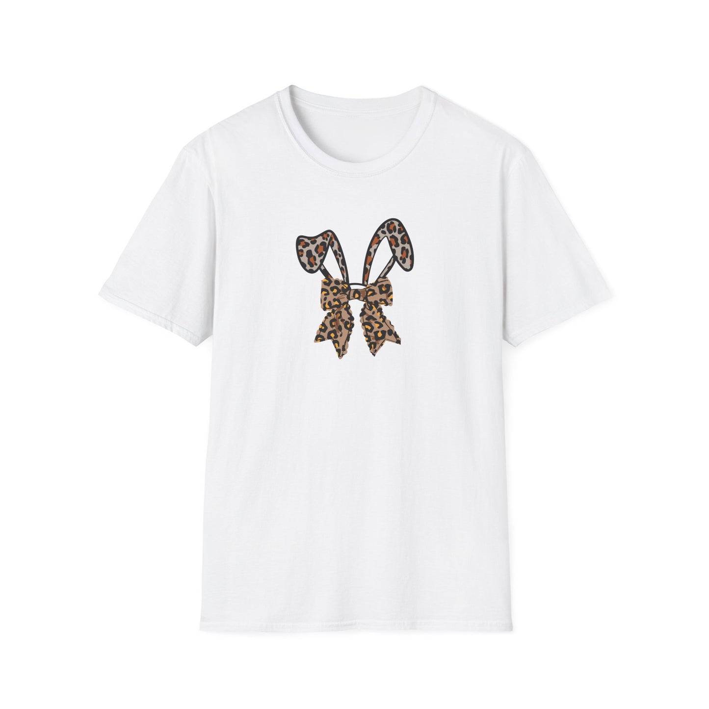 Leopard Print Bunny Ears T-Shirt - Unisex Softstyle Tee