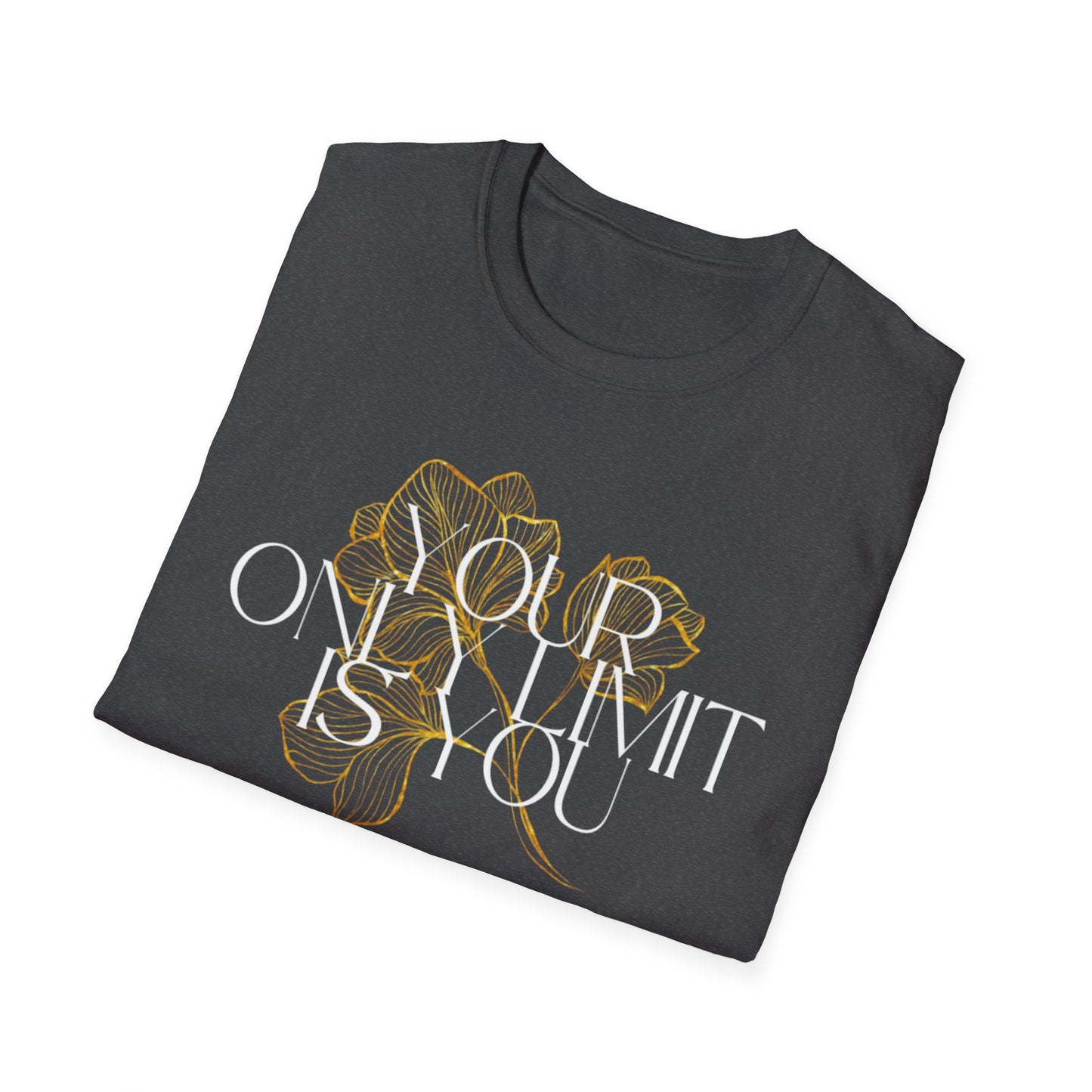 Inspirational Floral T-Shirt - 'Your Only Limit is You'
