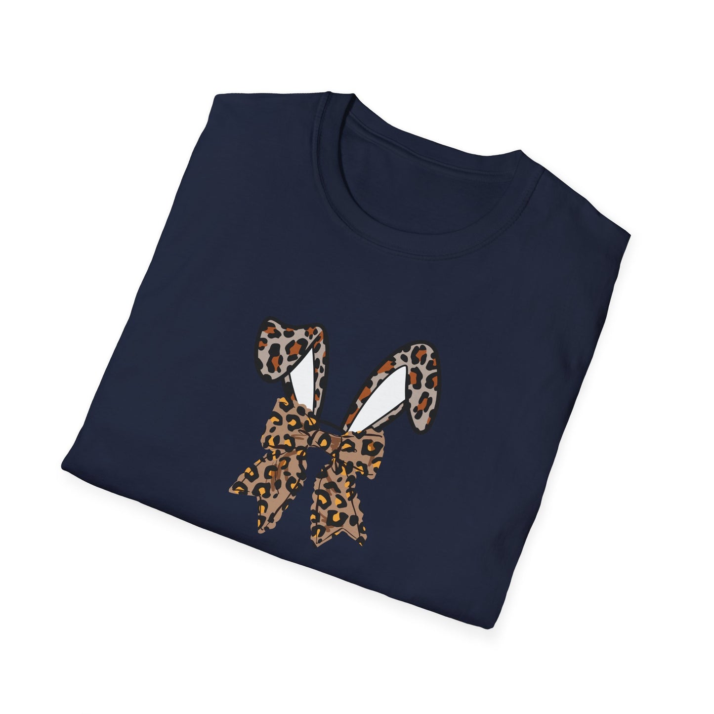 Leopard Print Bunny Ears T-Shirt - Unisex Softstyle Tee