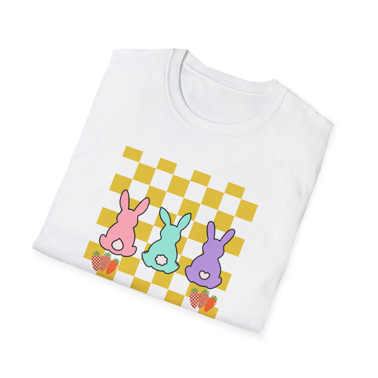 Spring Bunny Vibes Unisex Softstyle T-Shirt - Cute Easter Graphic Tee