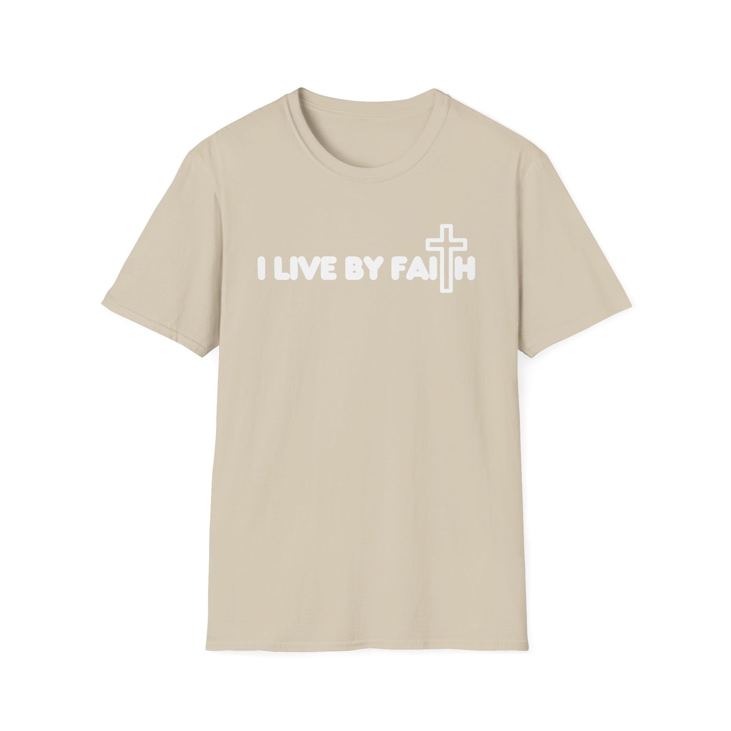 I Live By Faith Unisex Softstyle T-Shirt - Inspirational Christian Tee