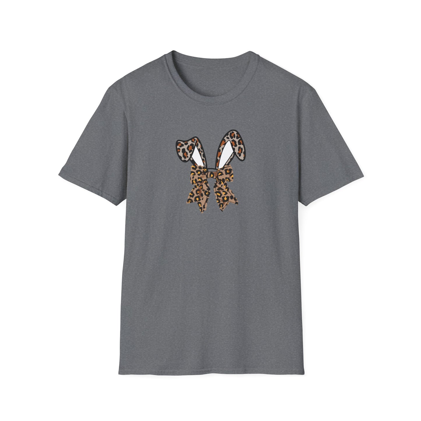 Leopard Print Bunny Ears T-Shirt - Unisex Softstyle Tee