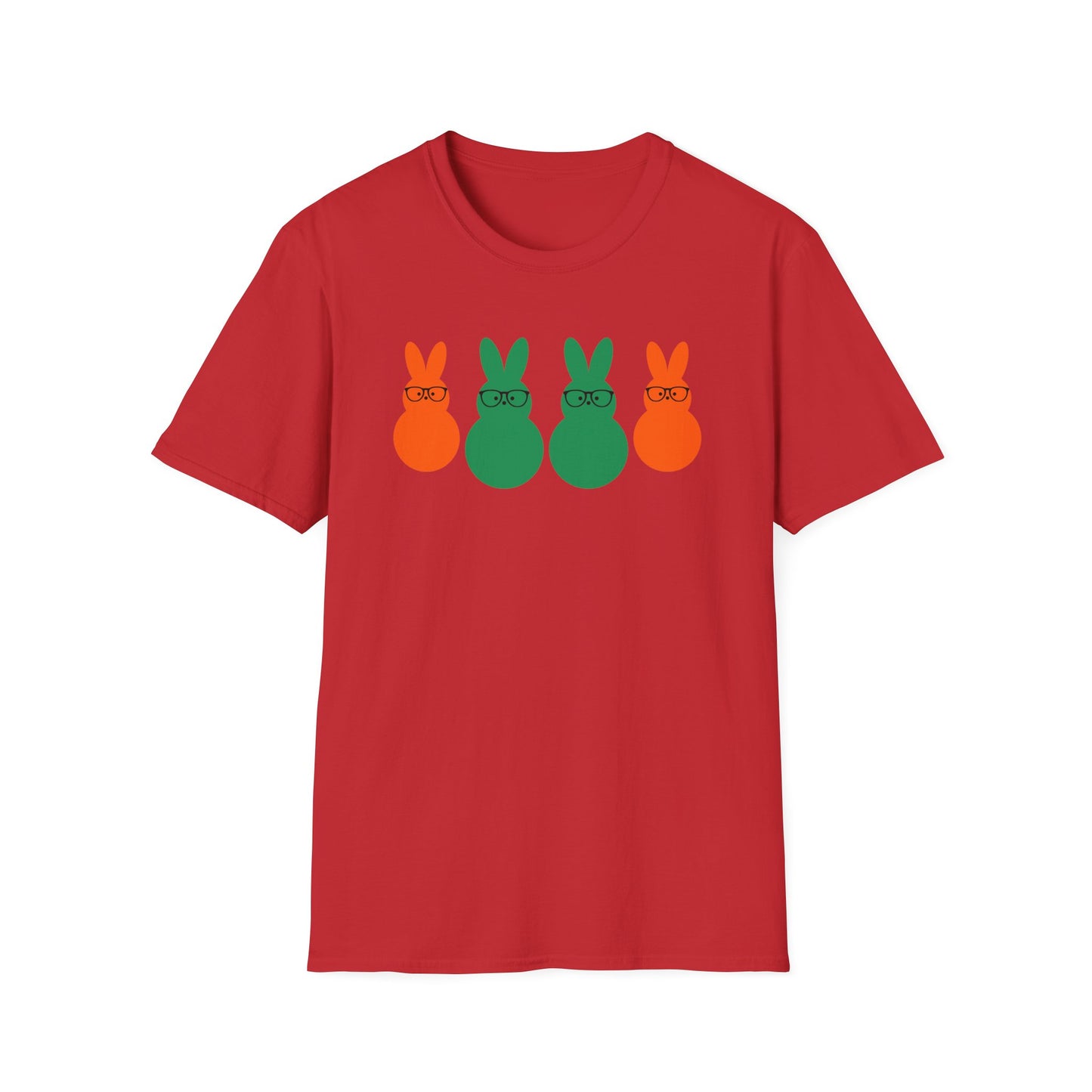 Playful Easter Bunny Unisex Softstyle T-Shirt
