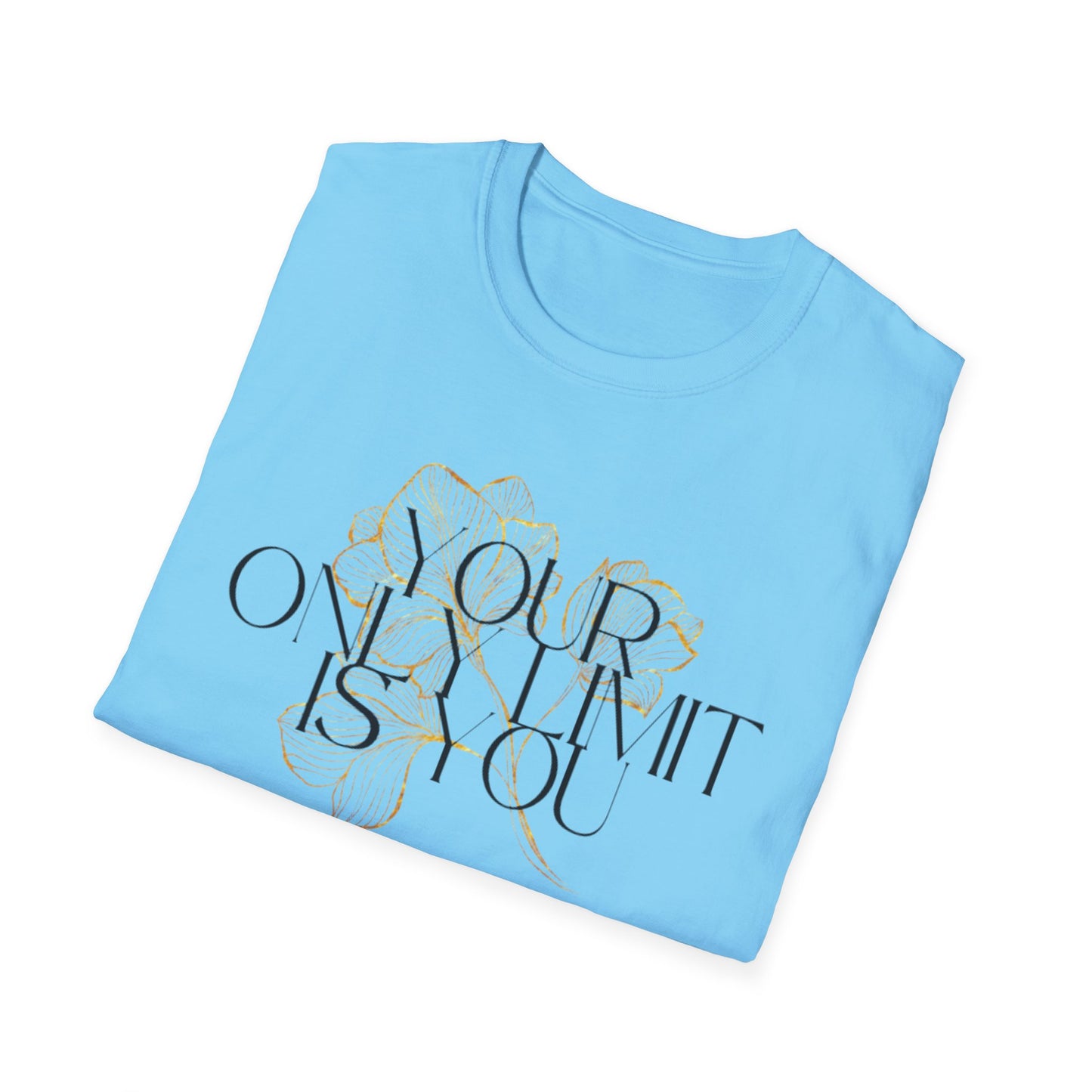 Inspirational Floral T-Shirt - 'Your Only Limit is You'