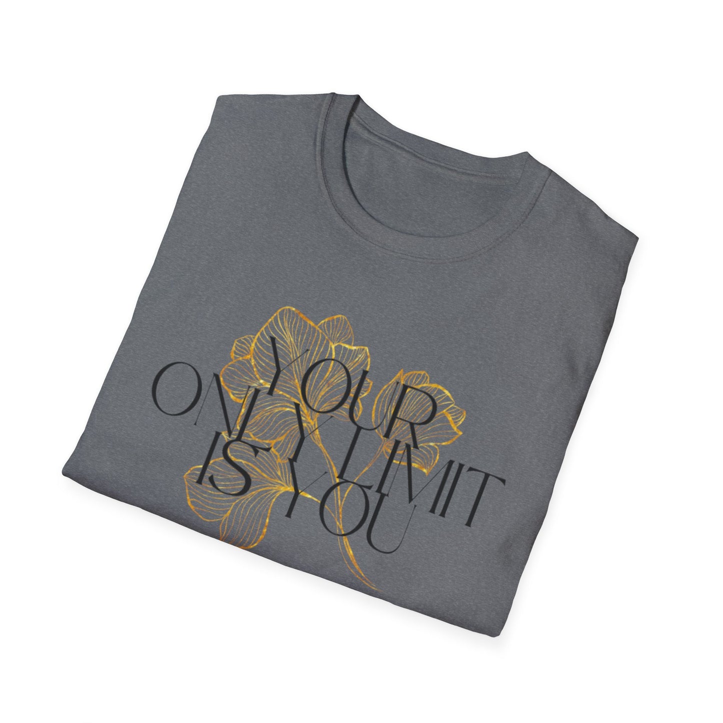 Inspirational Floral T-Shirt - 'Your Only Limit is You'
