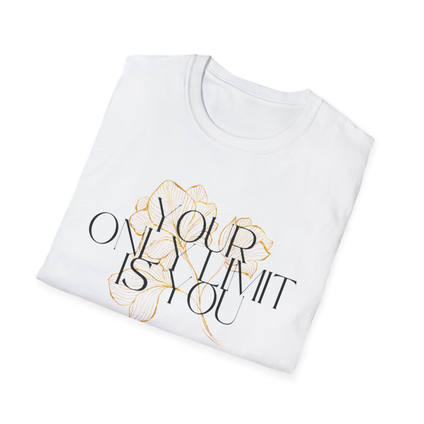 Inspirational Floral T-Shirt - 'Your Only Limit is You'