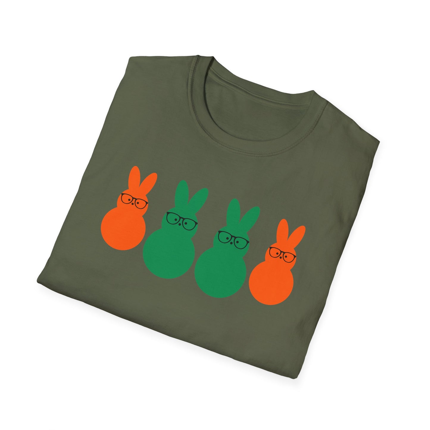 Playful Easter Bunny Unisex Softstyle T-Shirt