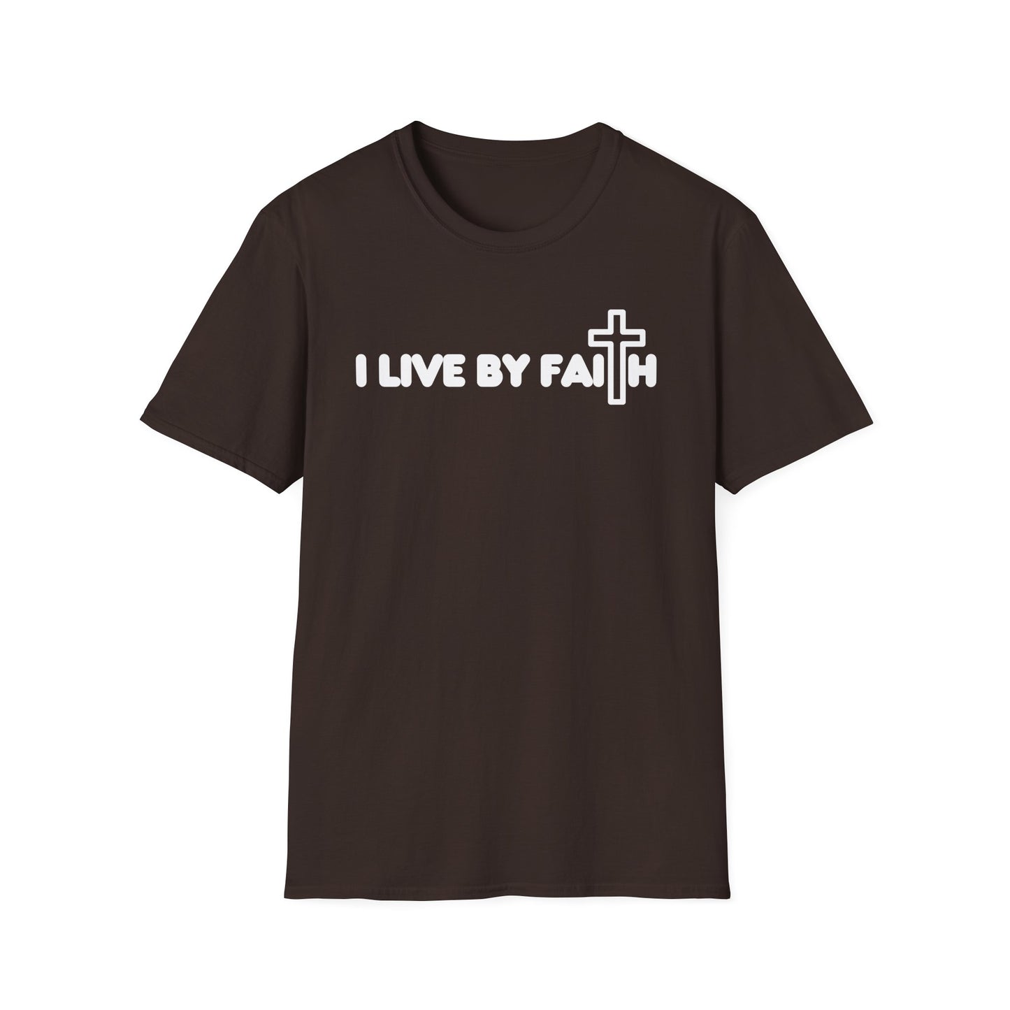 I Live By Faith Unisex Softstyle T-Shirt - Inspirational Christian Tee