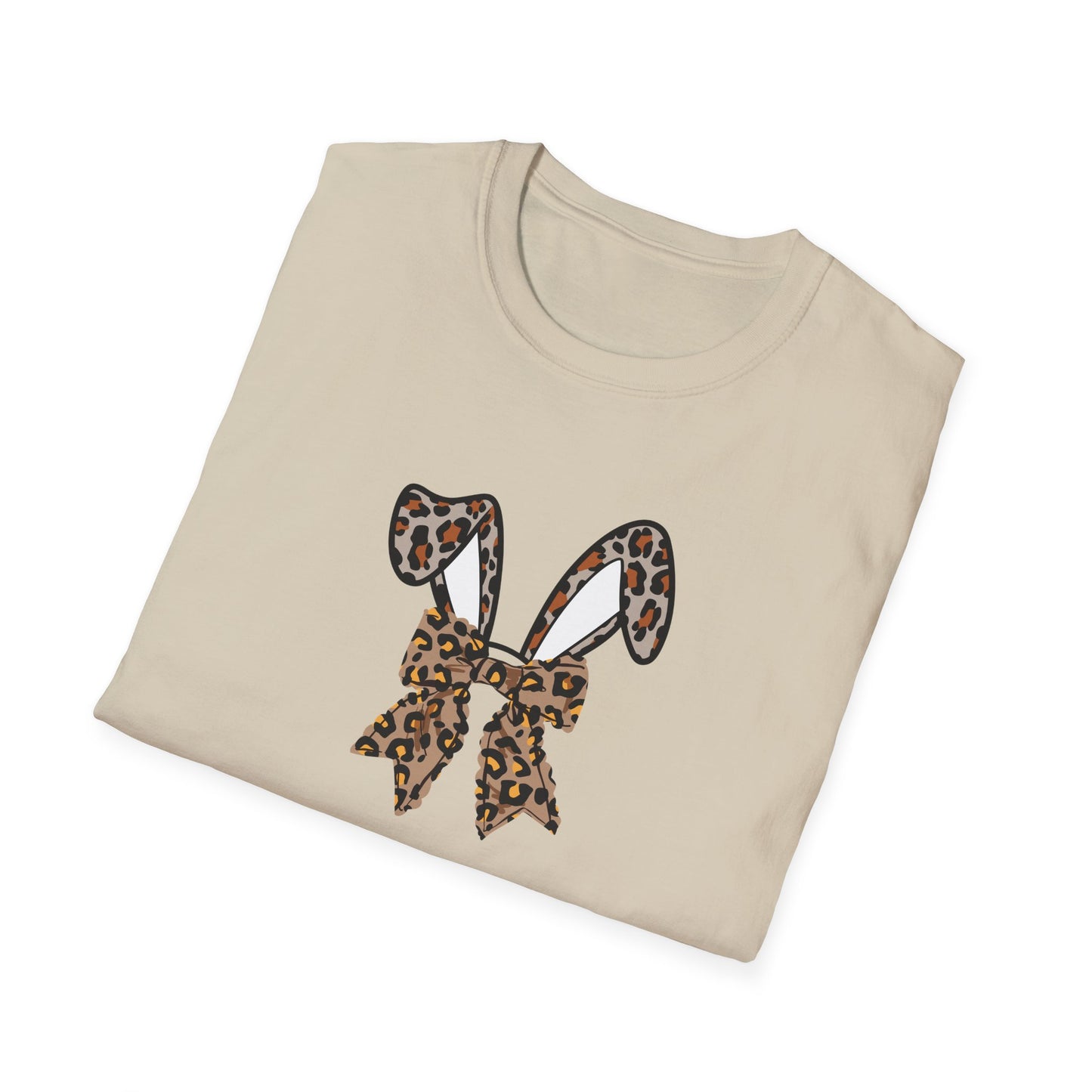 Leopard Print Bunny Ears T-Shirt - Unisex Softstyle Tee