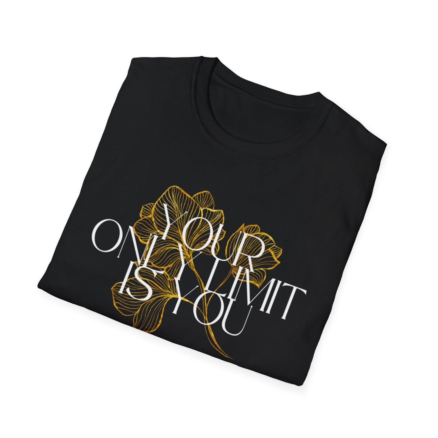 Inspirational Floral T-Shirt - 'Your Only Limit is You'