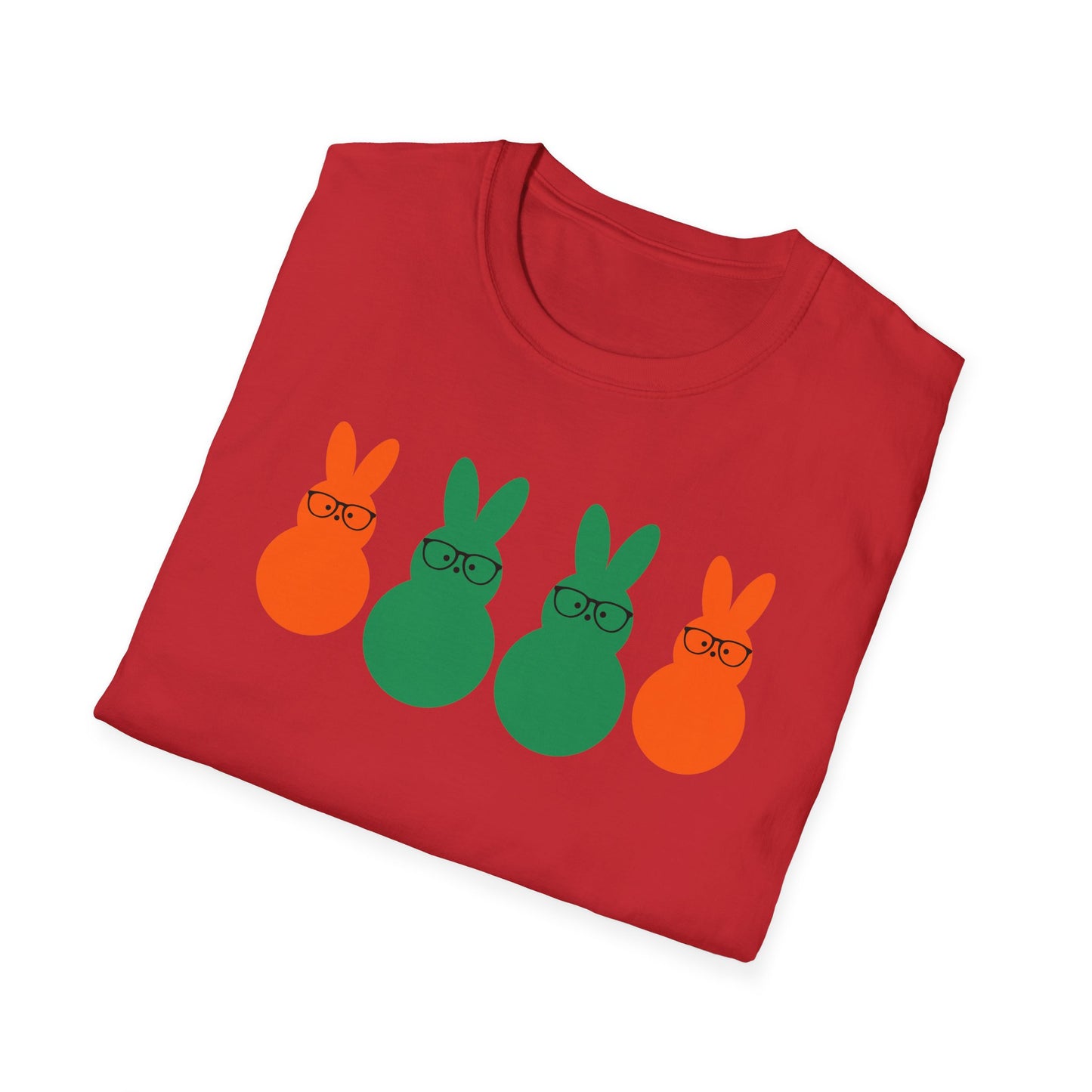 Playful Easter Bunny Unisex Softstyle T-Shirt