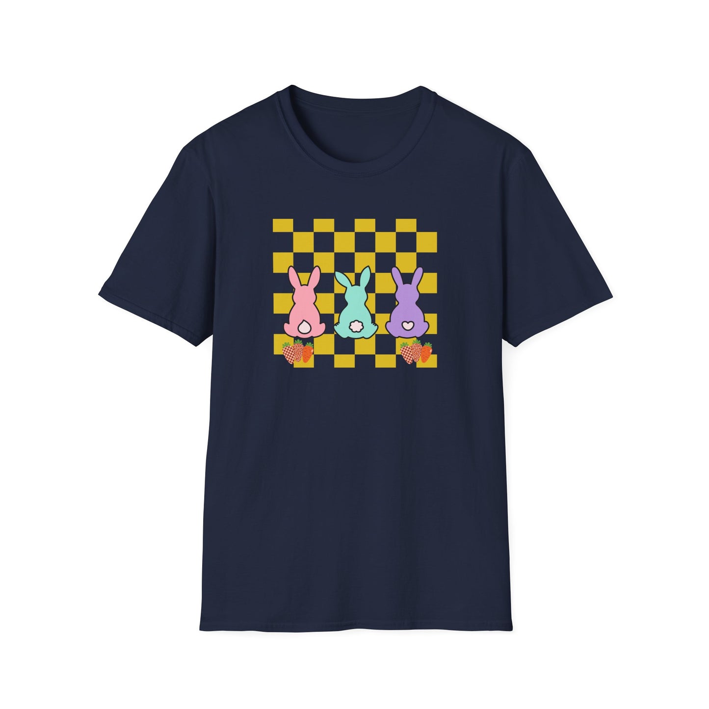 Spring Bunny Vibes Unisex Softstyle T-Shirt - Cute Easter Graphic Tee