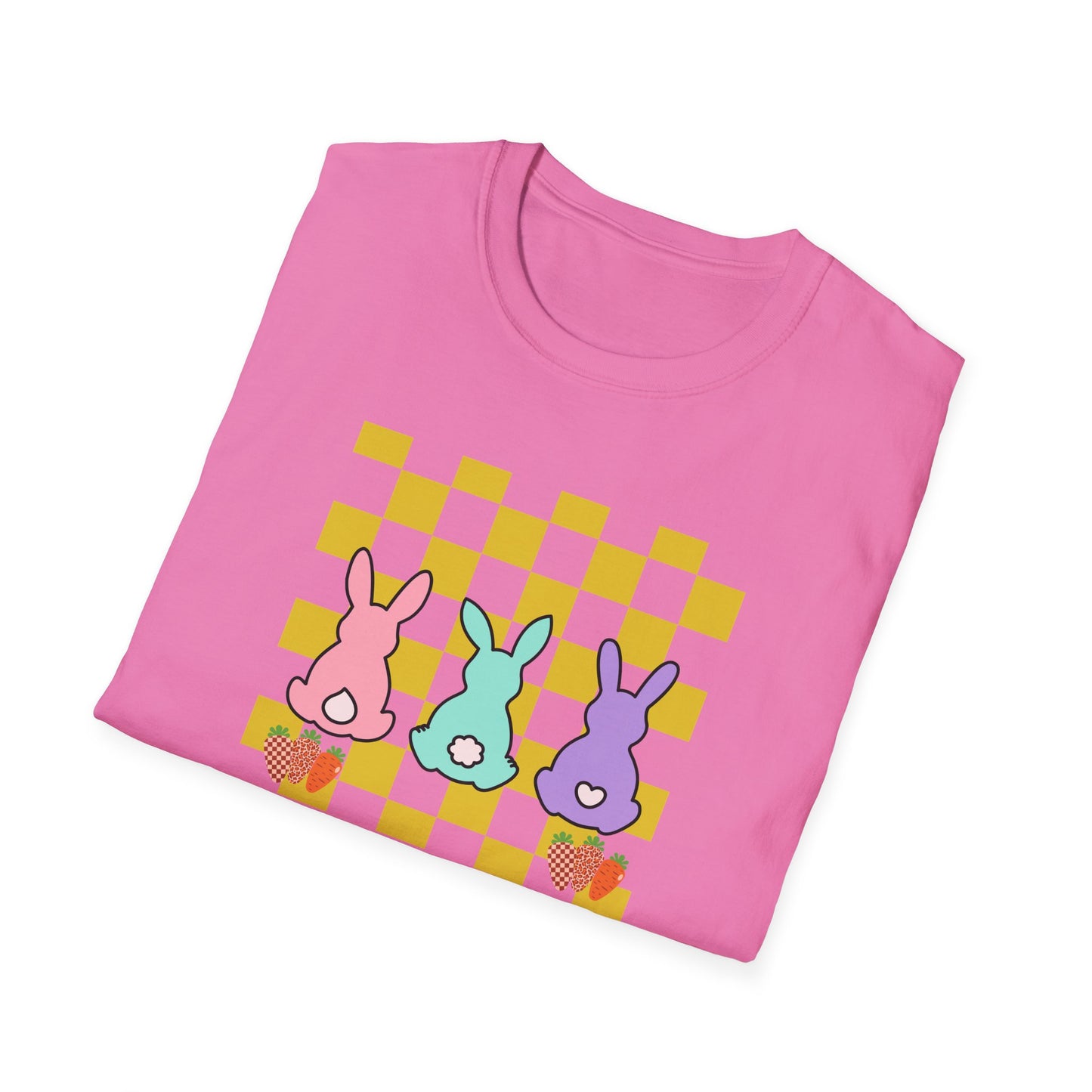 Spring Bunny Vibes Unisex Softstyle T-Shirt - Cute Easter Graphic Tee