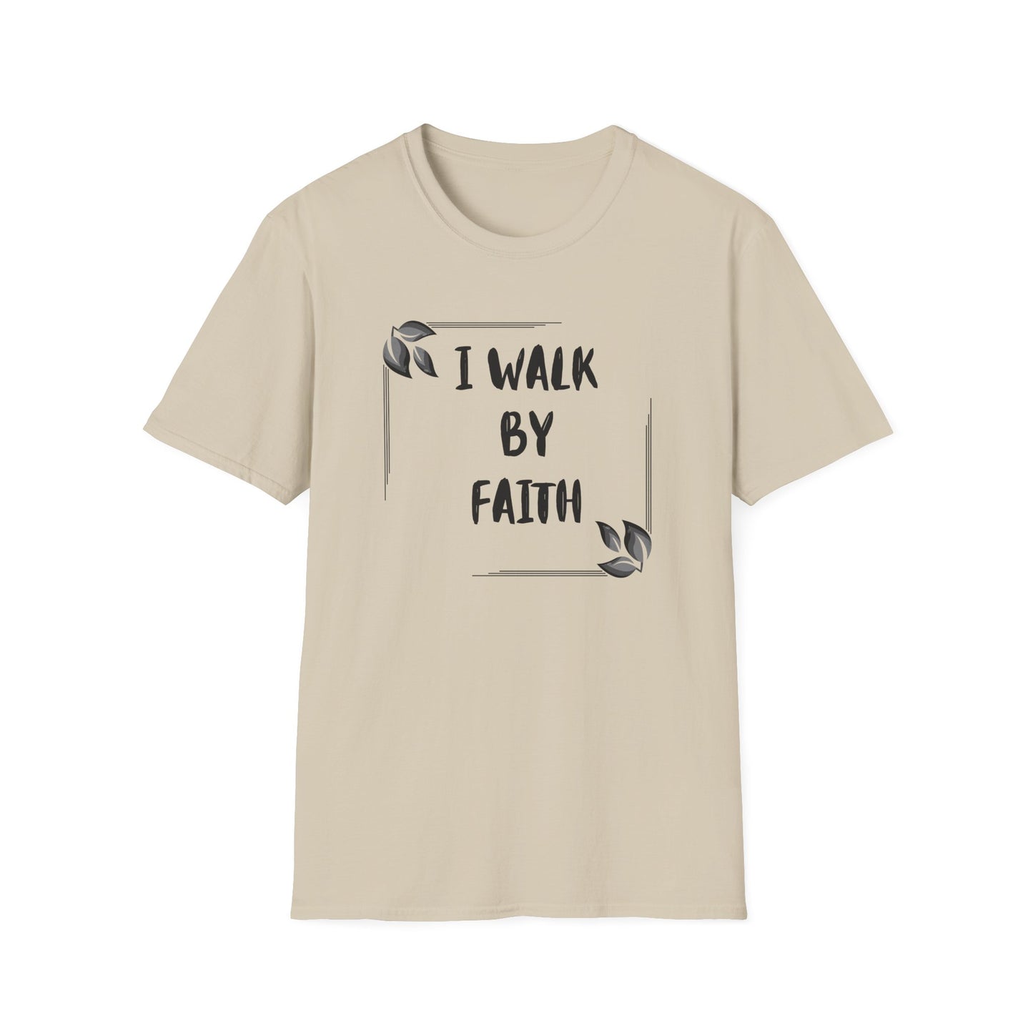 Inspirational Faith T-Shirt – "I Walk By Faith" Unisex Softstyle Tee
