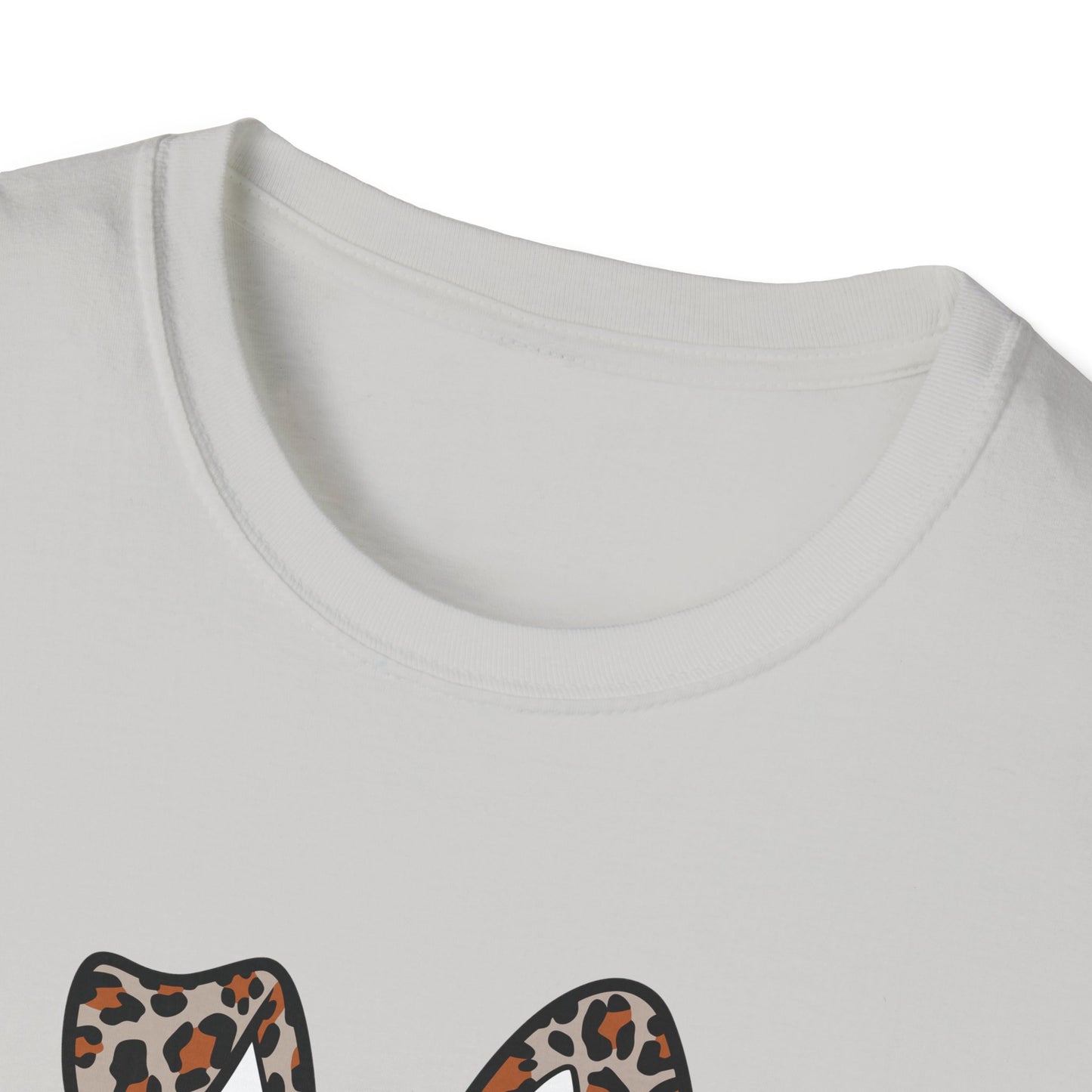 Leopard Print Bunny Ears T-Shirt - Unisex Softstyle Tee