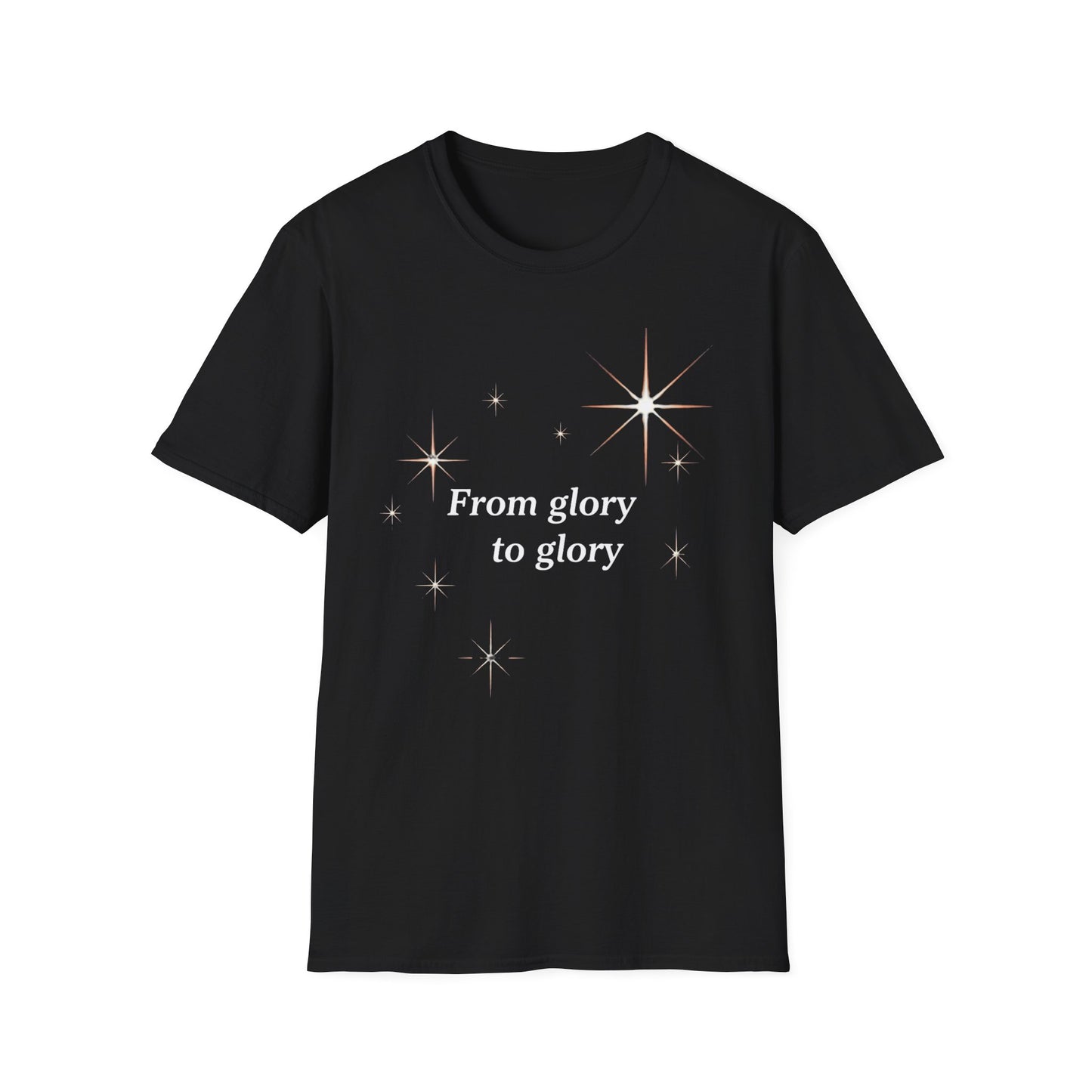 Inspirational Star-Embellished Unisex T-Shirt - 'From Glory to Glory'