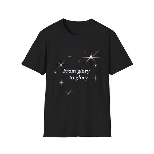 Inspirational Star-Embellished Unisex T-Shirt - 'From Glory to Glory'