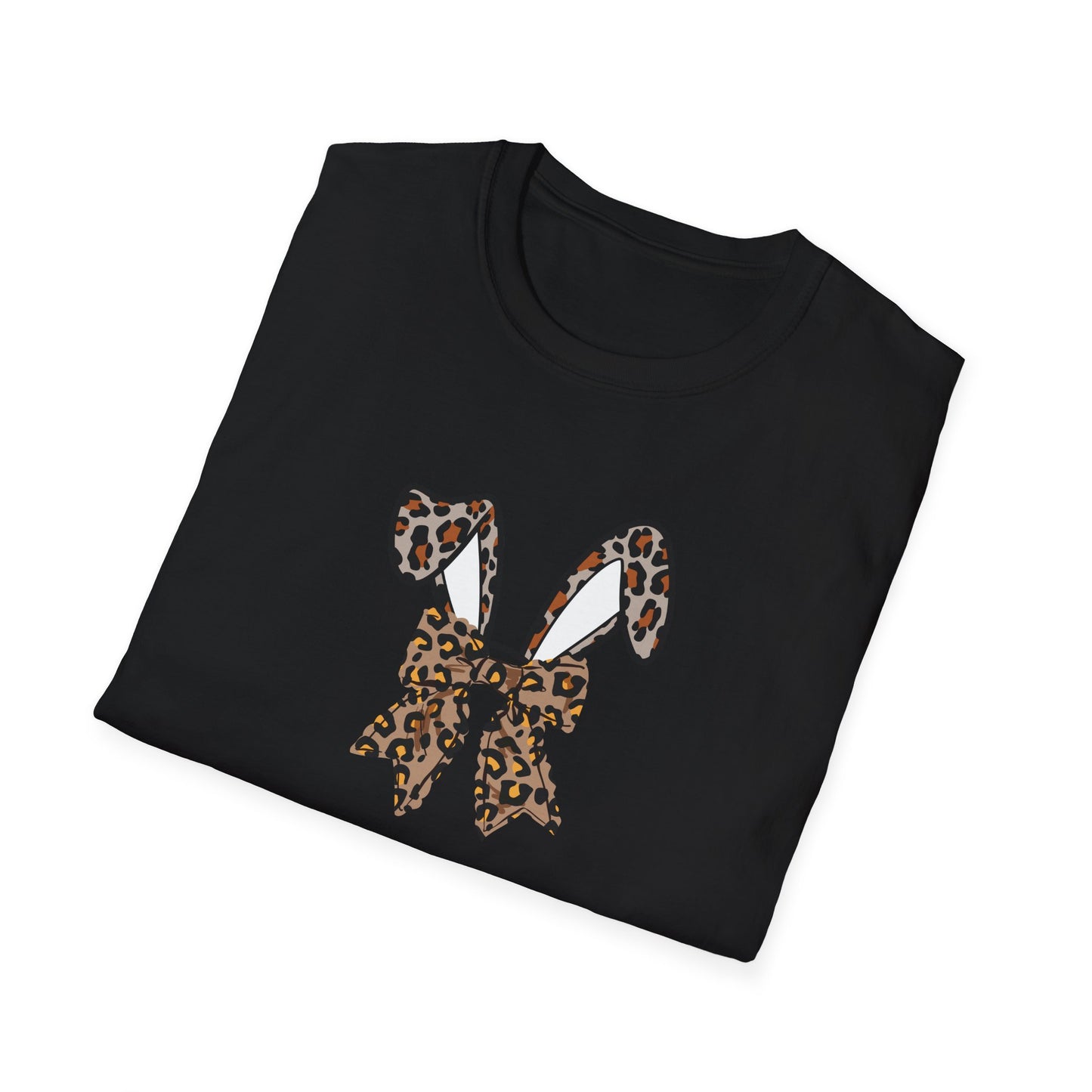 Leopard Print Bunny Ears T-Shirt - Unisex Softstyle Tee
