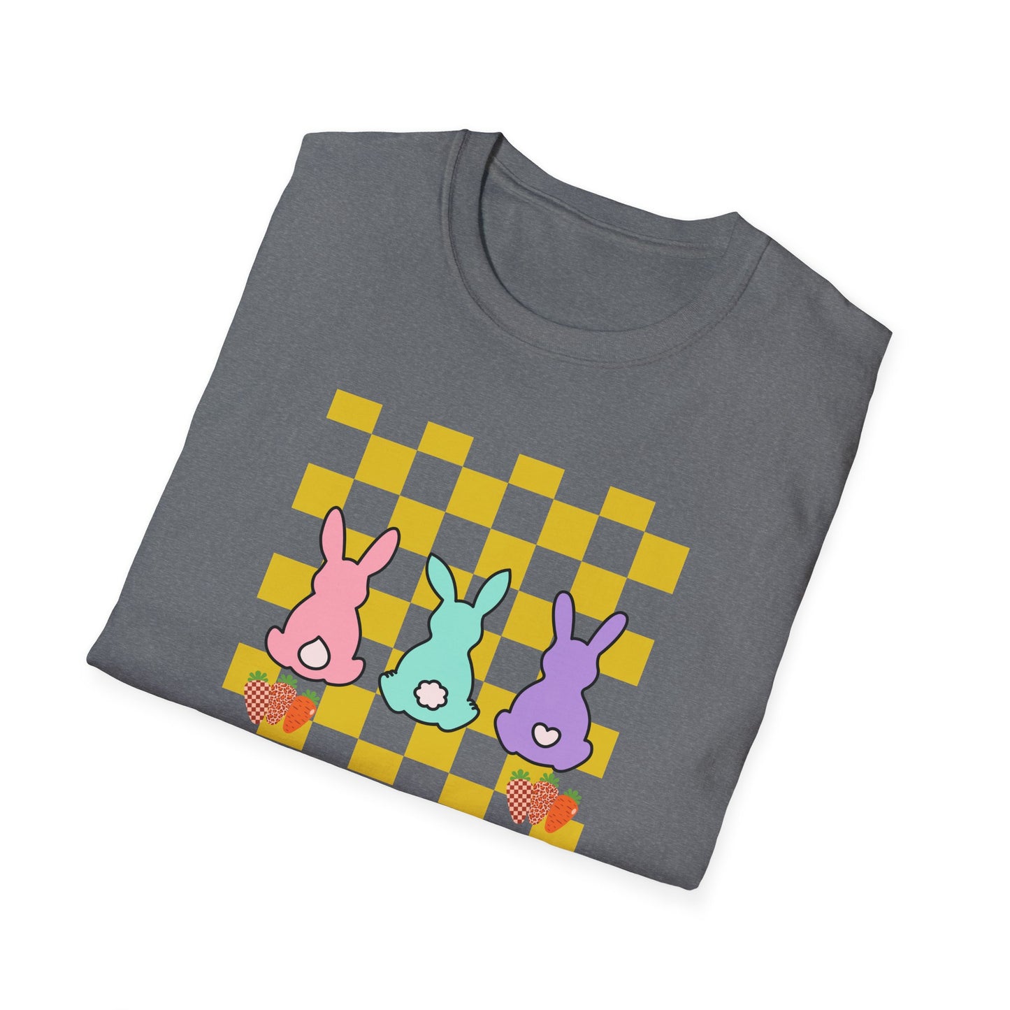 Spring Bunny Vibes Unisex Softstyle T-Shirt - Cute Easter Graphic Tee