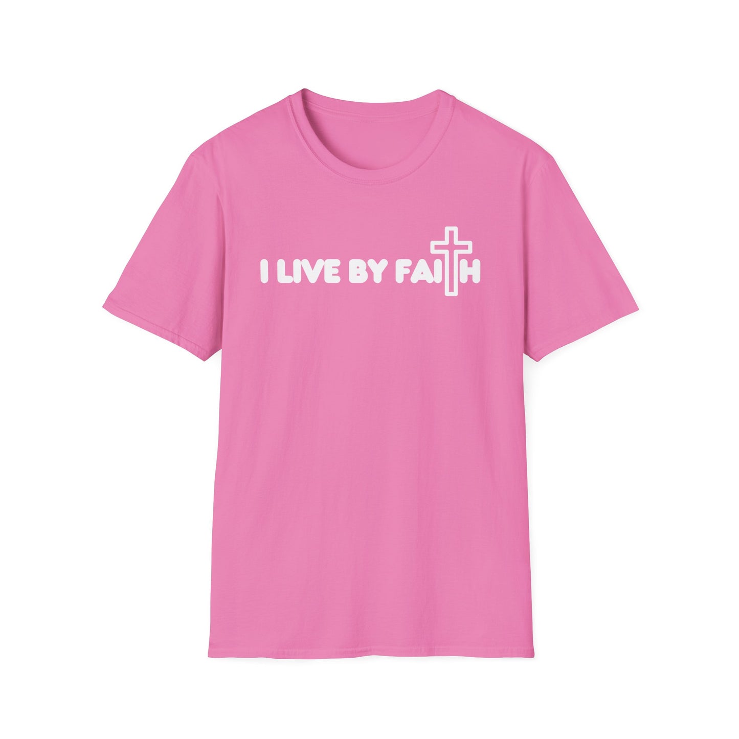 I Live By Faith Unisex Softstyle T-Shirt - Inspirational Christian Tee